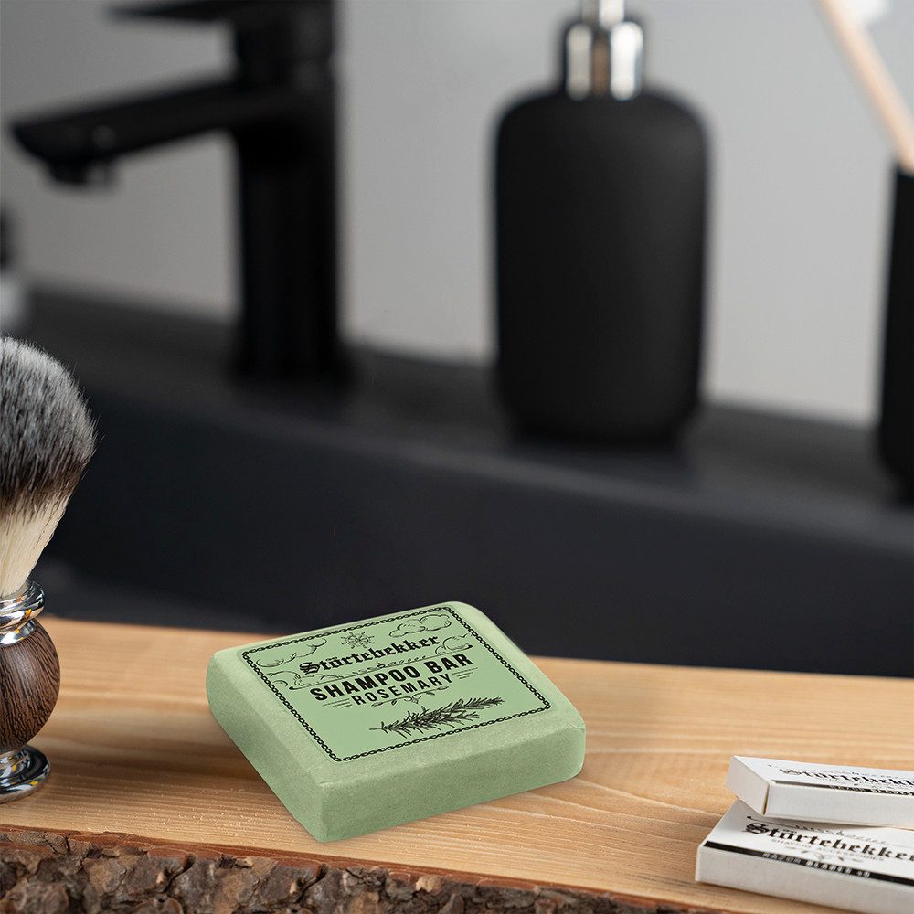 Störtebekker Festes Haarshampoo Rosmarin - mit Rosmarinöl für optimale Haarpflege, Vegane & Nachhaltige Reinigung für Haar & Kopfhaut
