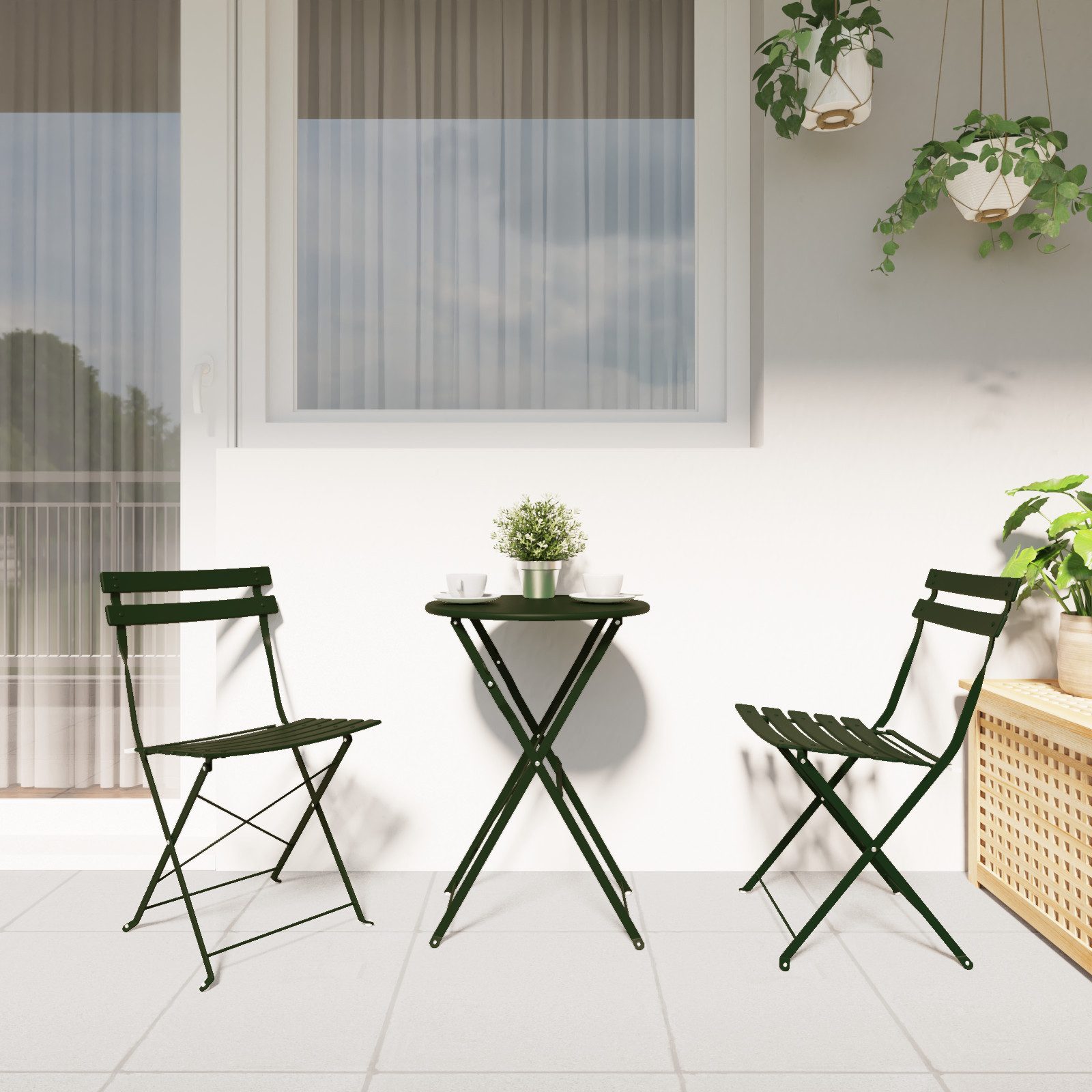 vidaXL Gartenstuhl Gartenstühle 2 Stk. Klappbar günstig online kaufen