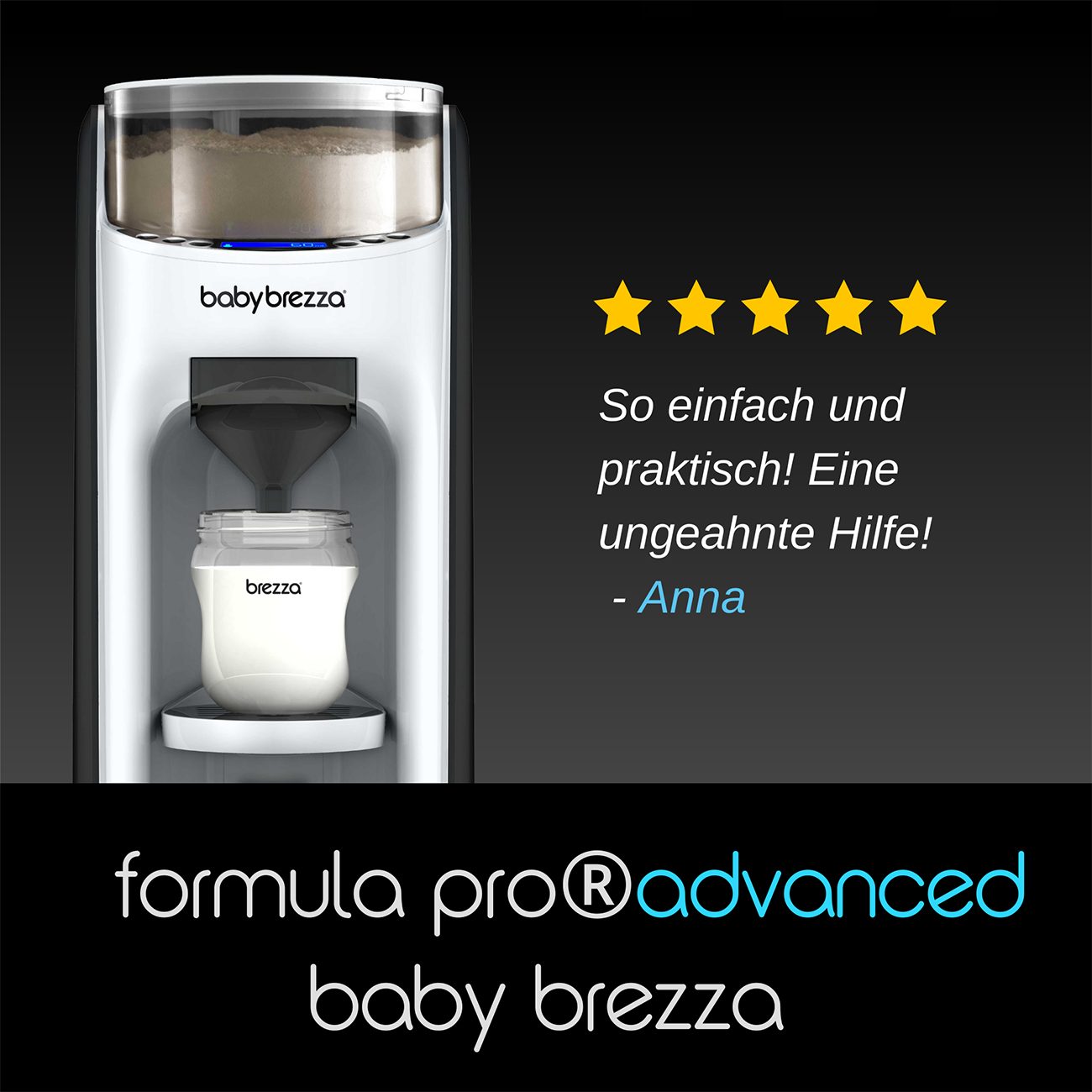Baby 250,00 Babynahrungszubereiter automatischer Brezza Brezza Advanced Set: Baby W Pro Formula Flaschenzubereiter,
