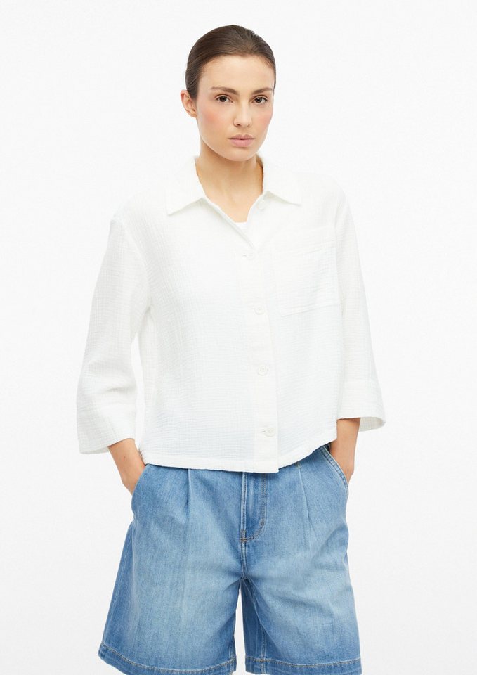s.Oliver Hemdjacke Indoor-Jacke Shirt-Jacke aus Musselin im Relaxed Fit