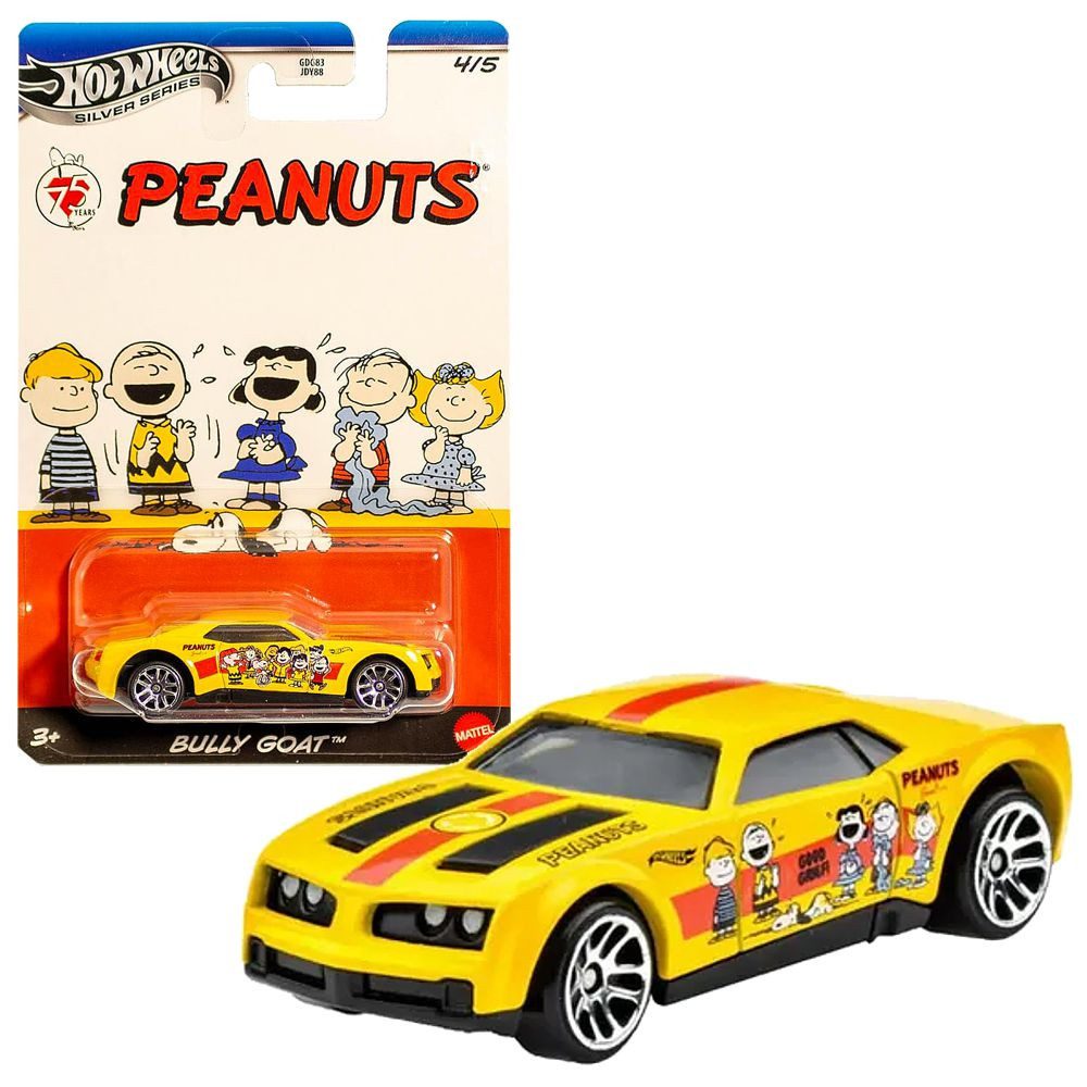Hot Wheels Spielzeug-Rennwagen Bully Goat Hot Wheels Mattel Fahrzeug Peanuts 75 Jahre JCB83