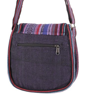 Guru-Shop Schultertasche Ethno Schultertasche, Boho Tasche - violett