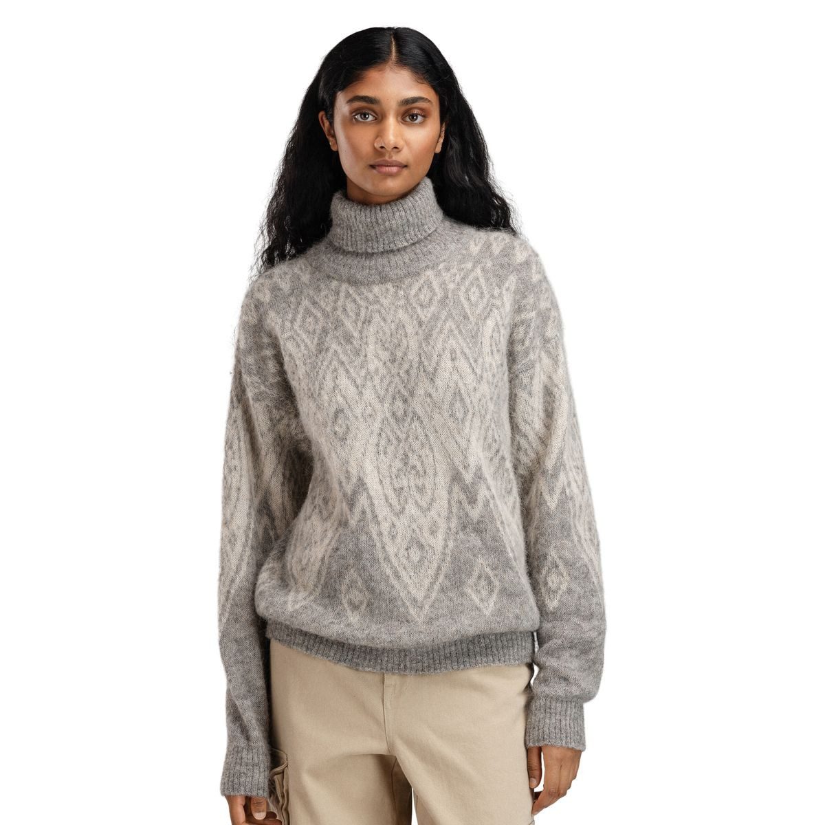 Dale of Norway Fleecepullover Falun Alpa Feminine Sweater Luxuriöser Damenpullover aus Alpakagarn und recyceltem Polyester