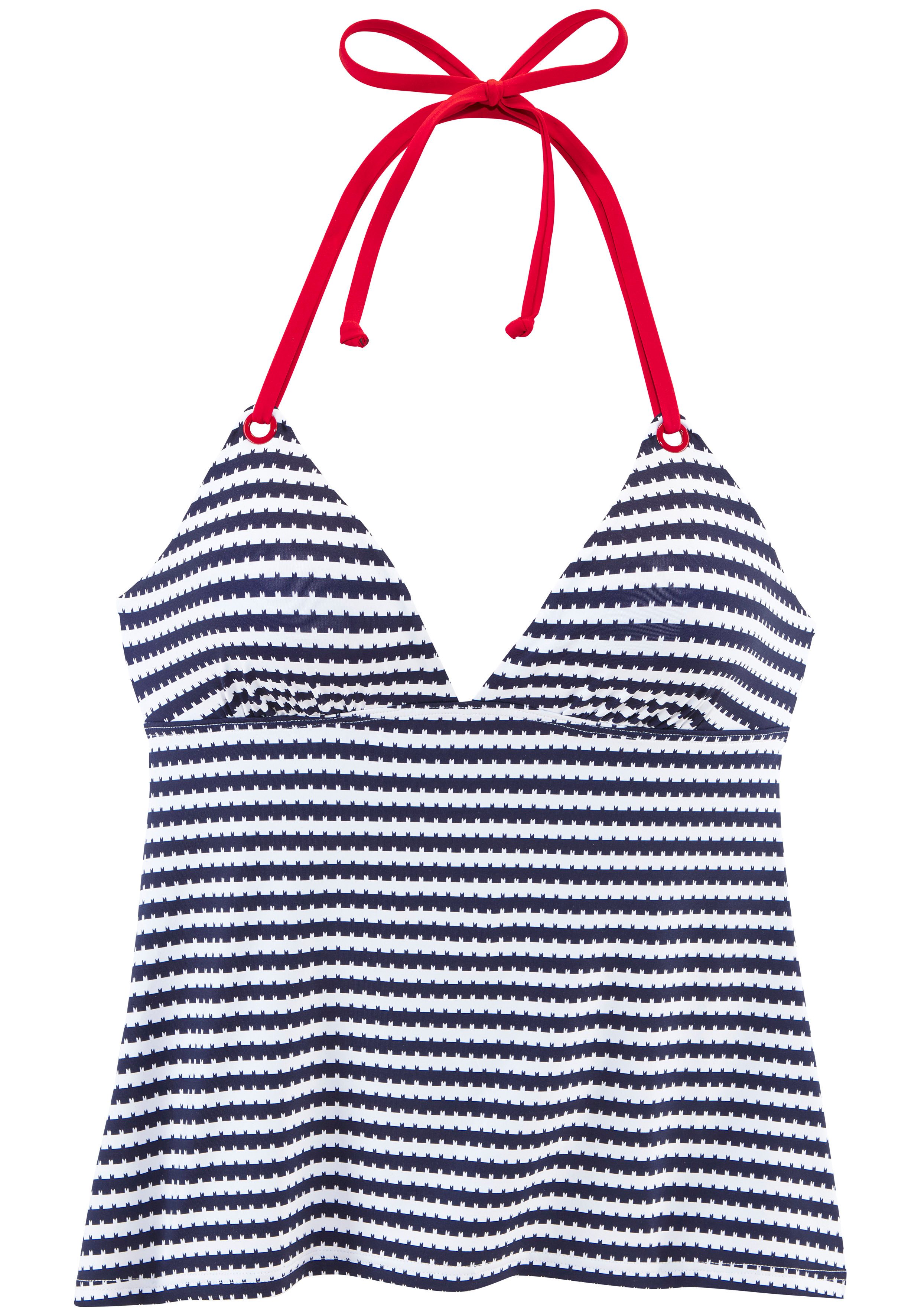 s.Oliver Tankini-Top Elain, mit kontrastfarbigen Zierringen