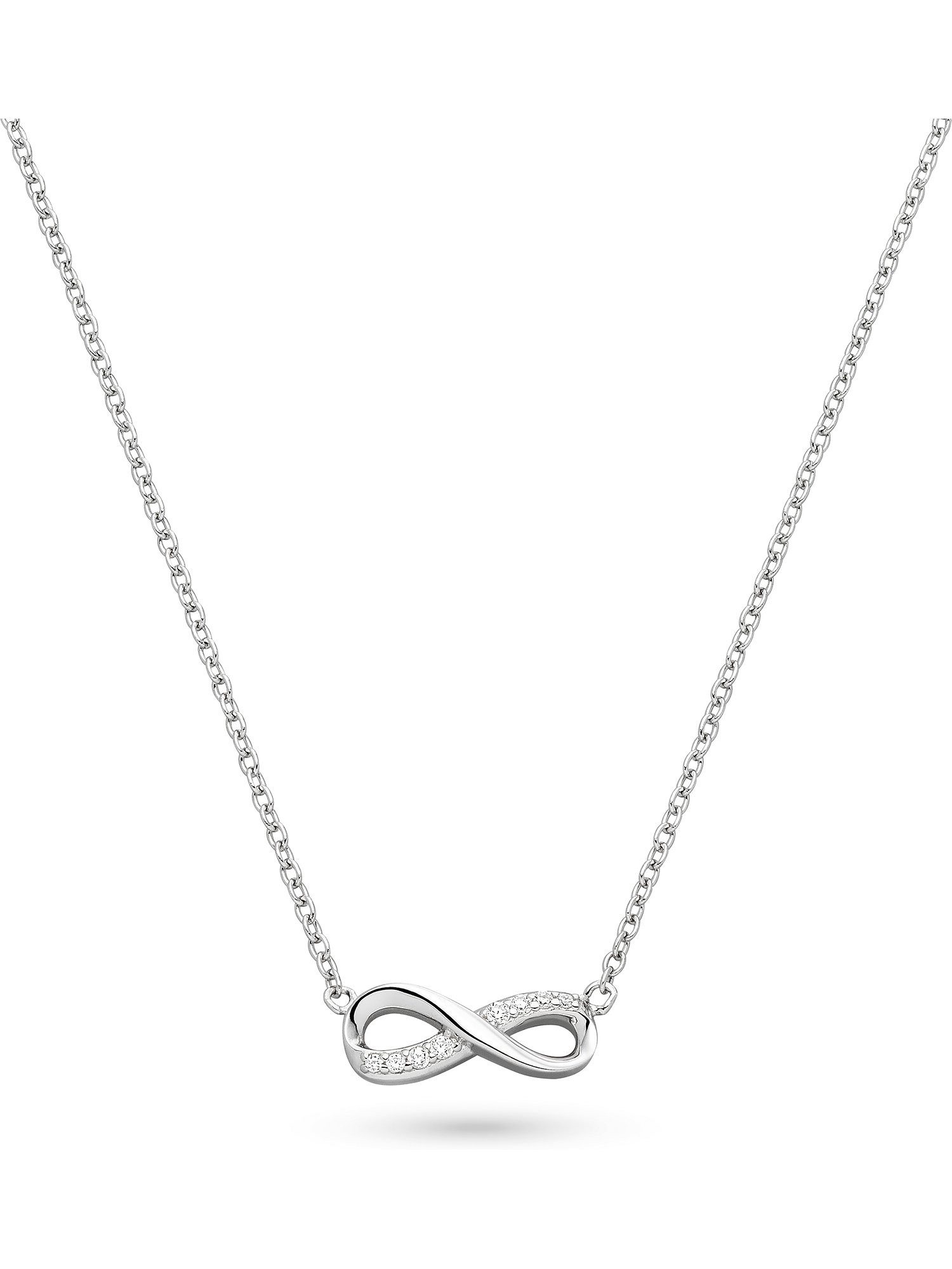 s.Oliver Silberkette S.Oliver Damen-Kette 925er Silber 8 Zirkonia