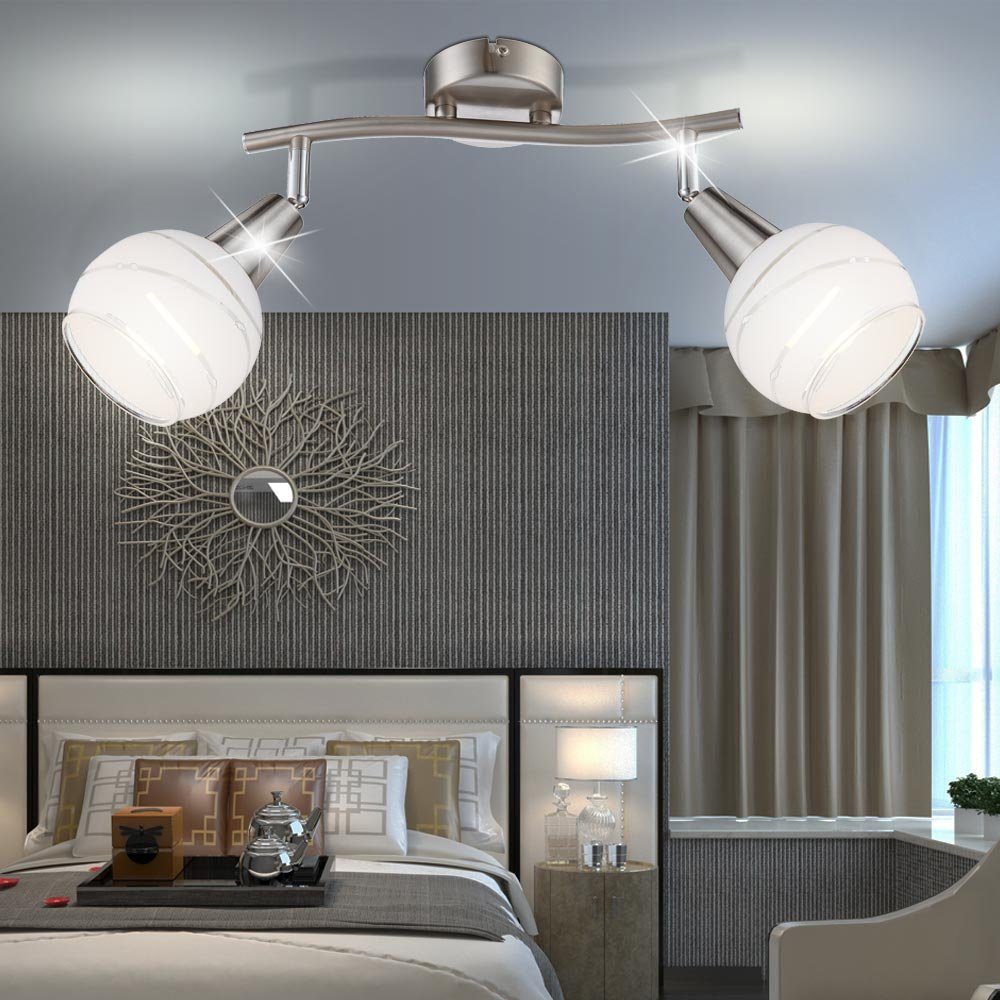 Wohn Decken LED verstellbar Strahler 2er Set Warmweiß, Elegante Zimmer inklusive, Wand Spots etc-shop Wandleuchte, Leuchtmittel