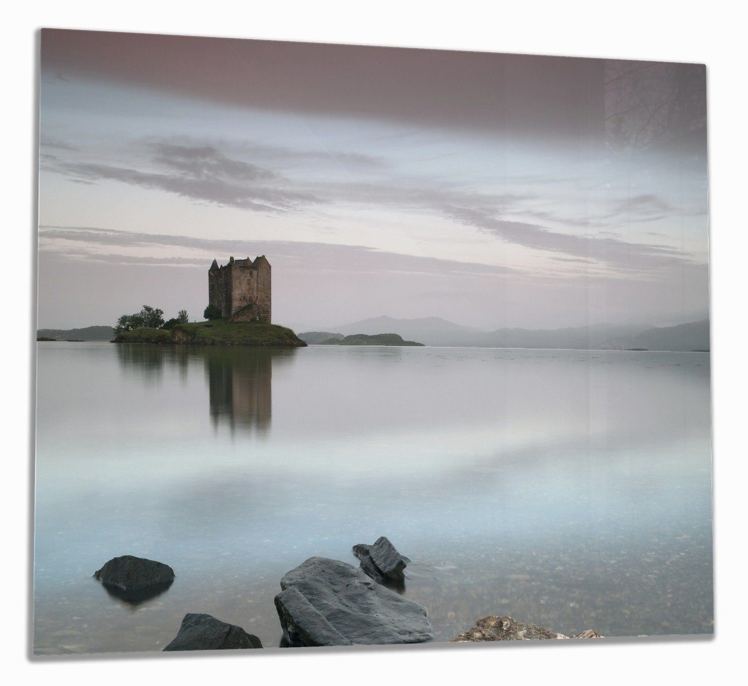 Wallario Herd-Abdeckplatte Schloss in Schottland, ESG-Sicherheitsglas, (Glasplatte, 1 tlg., inkl. 5mm Noppen), verschiedene Größen