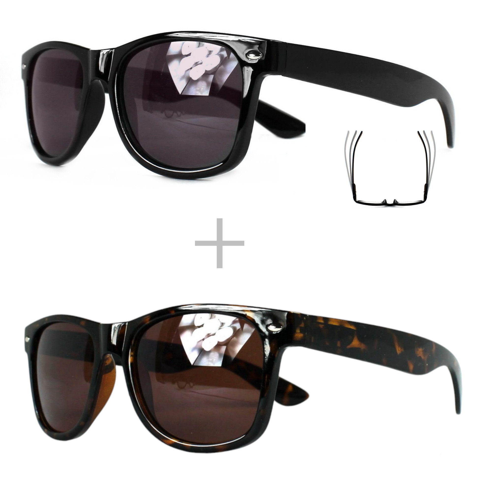 Rennec Sonnenbrille (Spar-Set Retro Sonnenbrillen 1x günstig online kaufen