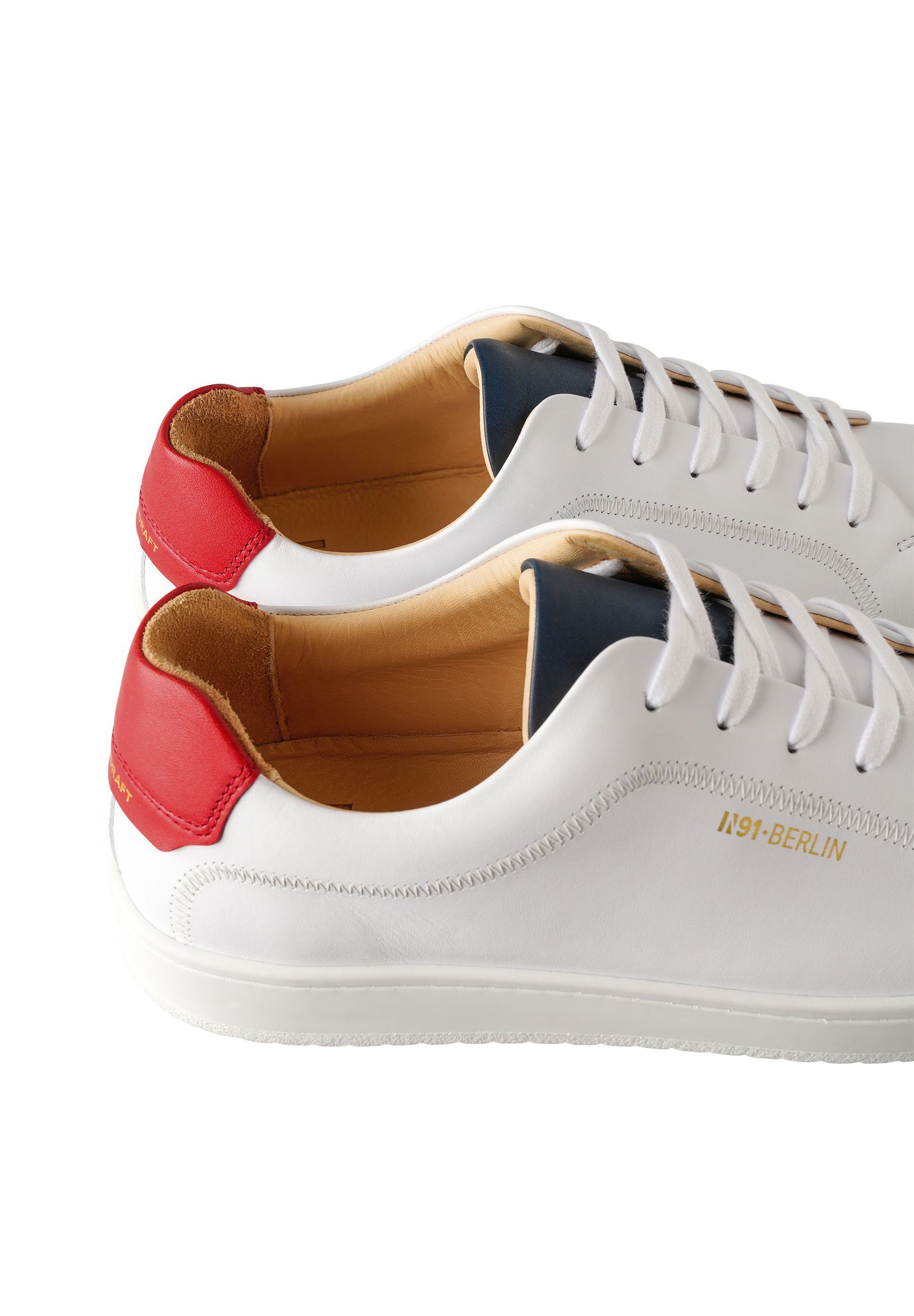 N91 Original Draft BB Herrensneaker Sneaker Turnschuh Leder handgefertigt, sportlicher Freizeitschuh Herren