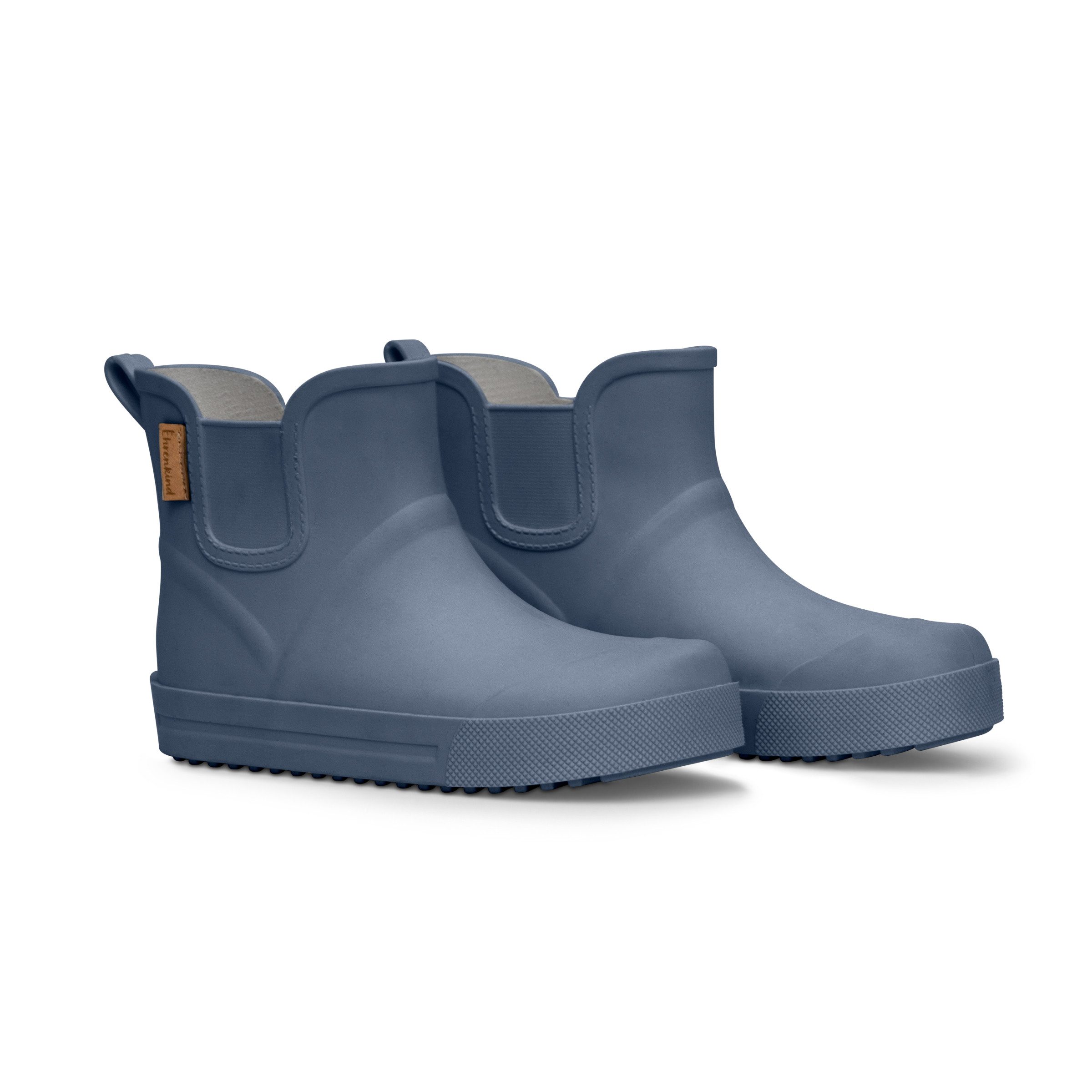 Ehrenkind Kinder Barfuß Gummistiefel (Jeansblau, 26/27, Flexible, flache Sohle & breite Zehenbox für natürliches Laufgefühl) witterungs- und UV beständig