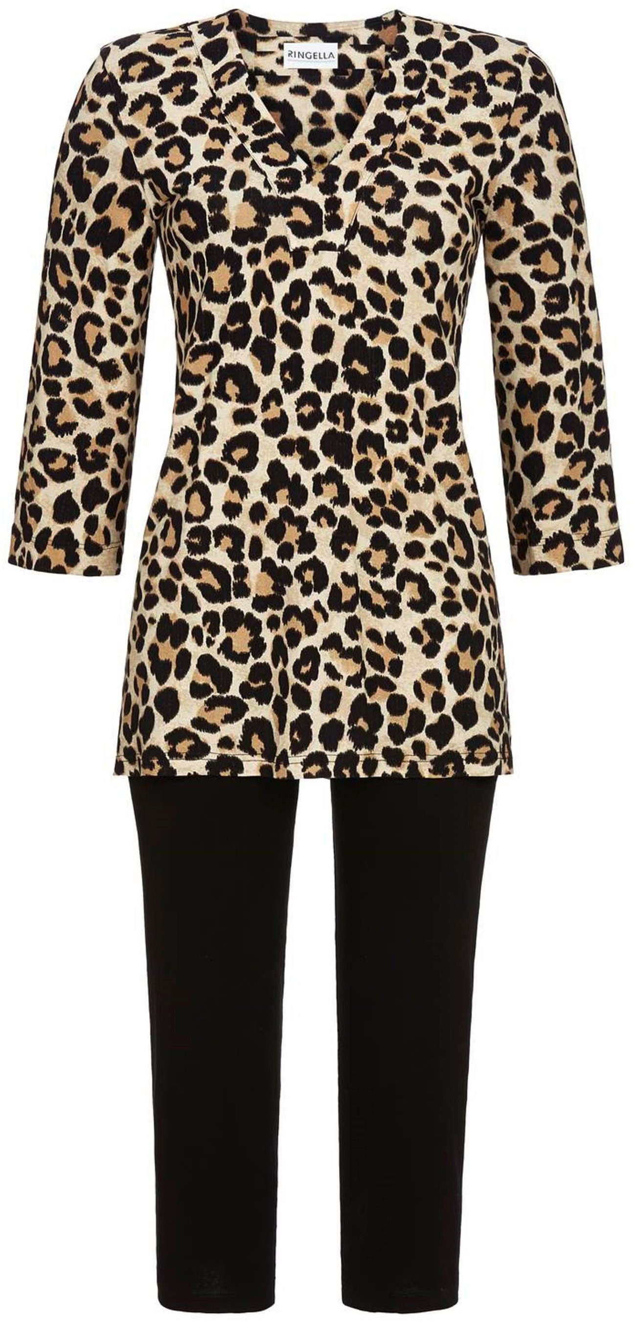 Ringella Hausanzug Freizeitanzug mit Caprihose (2 tlg) Animal Print