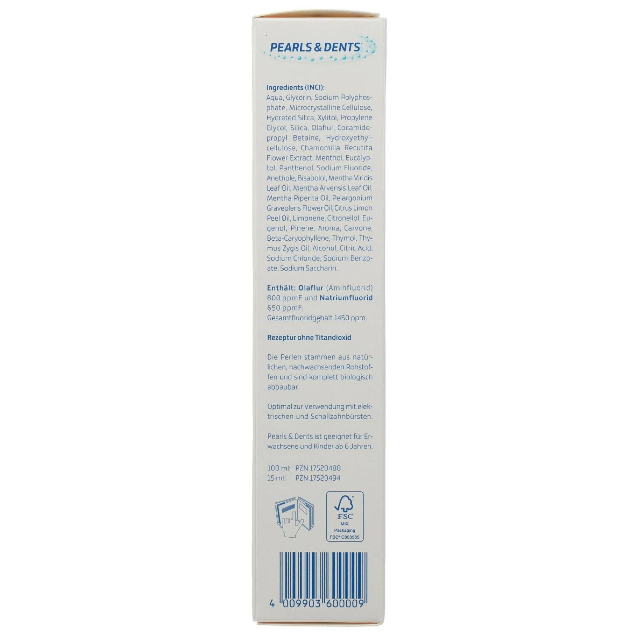 Dr.Rudolf Liebe Nachf.GmbH & Co.KG Zahnpasta PEARLS & DENTS Exklusiv-Zahncreme ohne Titandioxid