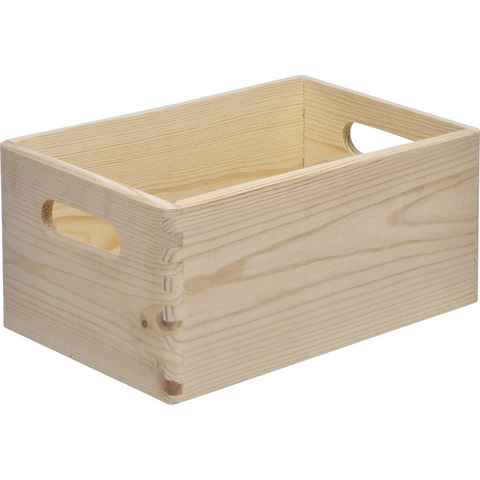 Trend Line Aufbewahrungsbox Stapelbox Holz Gr. S 30 x 20 x 13,5 cm (L x B x H)