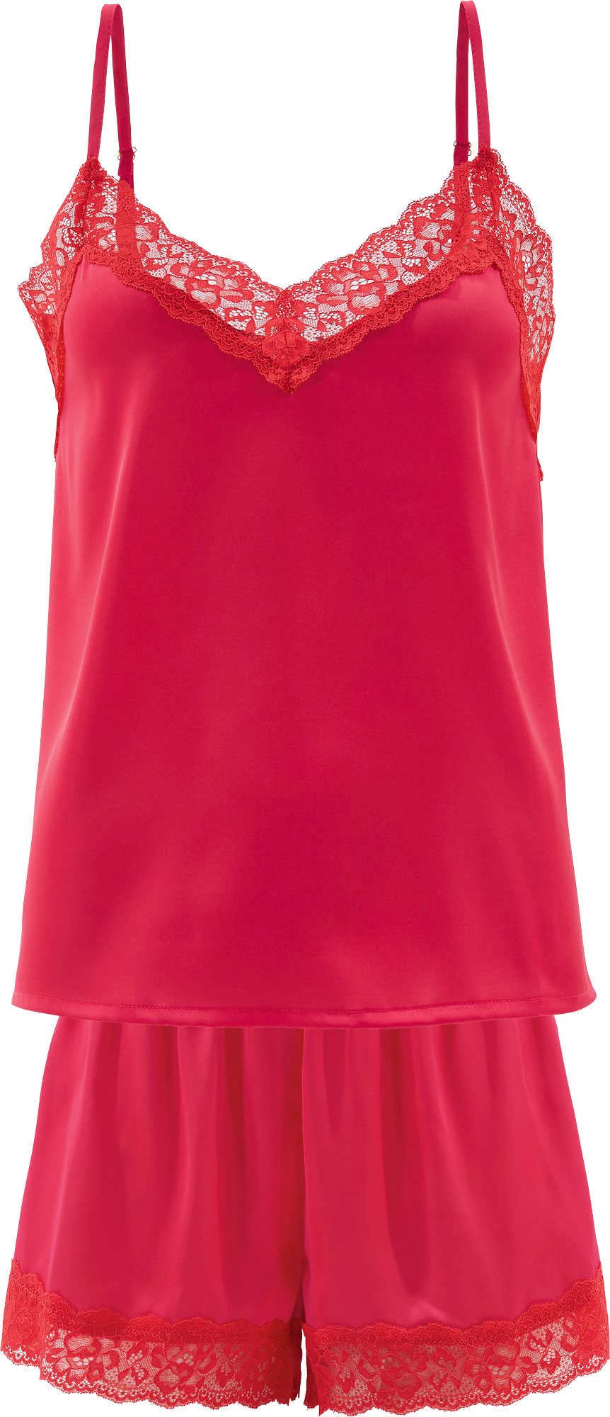 Erwin Müller Pyjama Damen-Shorty Satin Uni