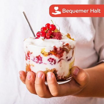 Konzept 11 Dessertschale Dessertgläser Set 150ml Transparent Rund Eisschalen für Tiramisu, (Set, 6-tlg)