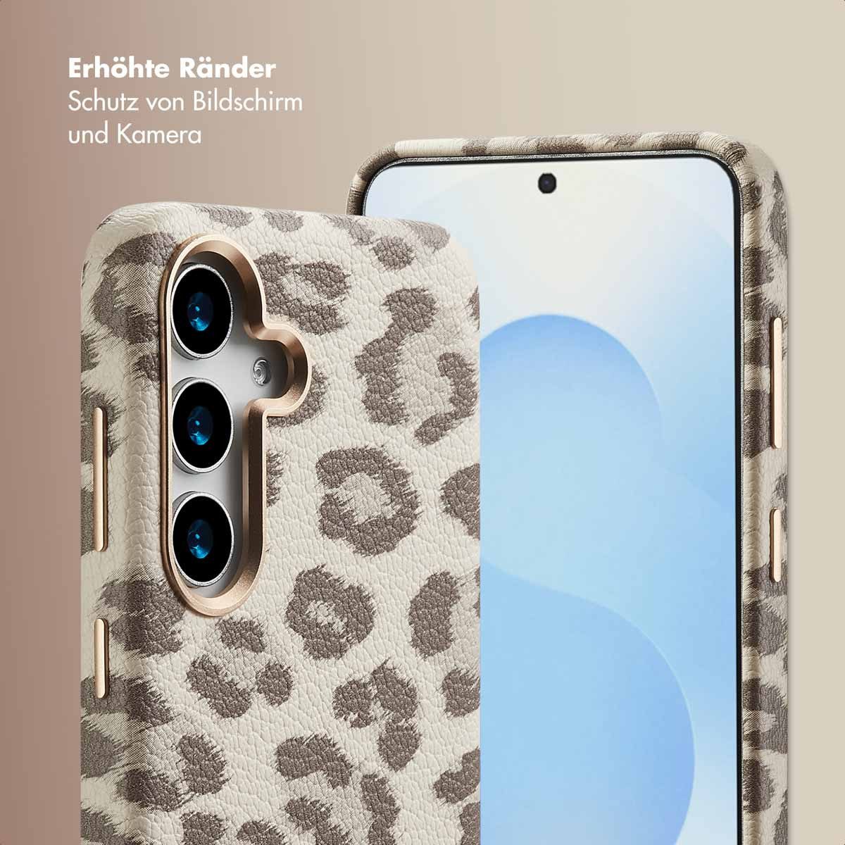Selencia Backcover Selencia Sabi Backcover Leopardenmuster mit MagSafe Samsung Galaxy S25 – Bild 4 von 5