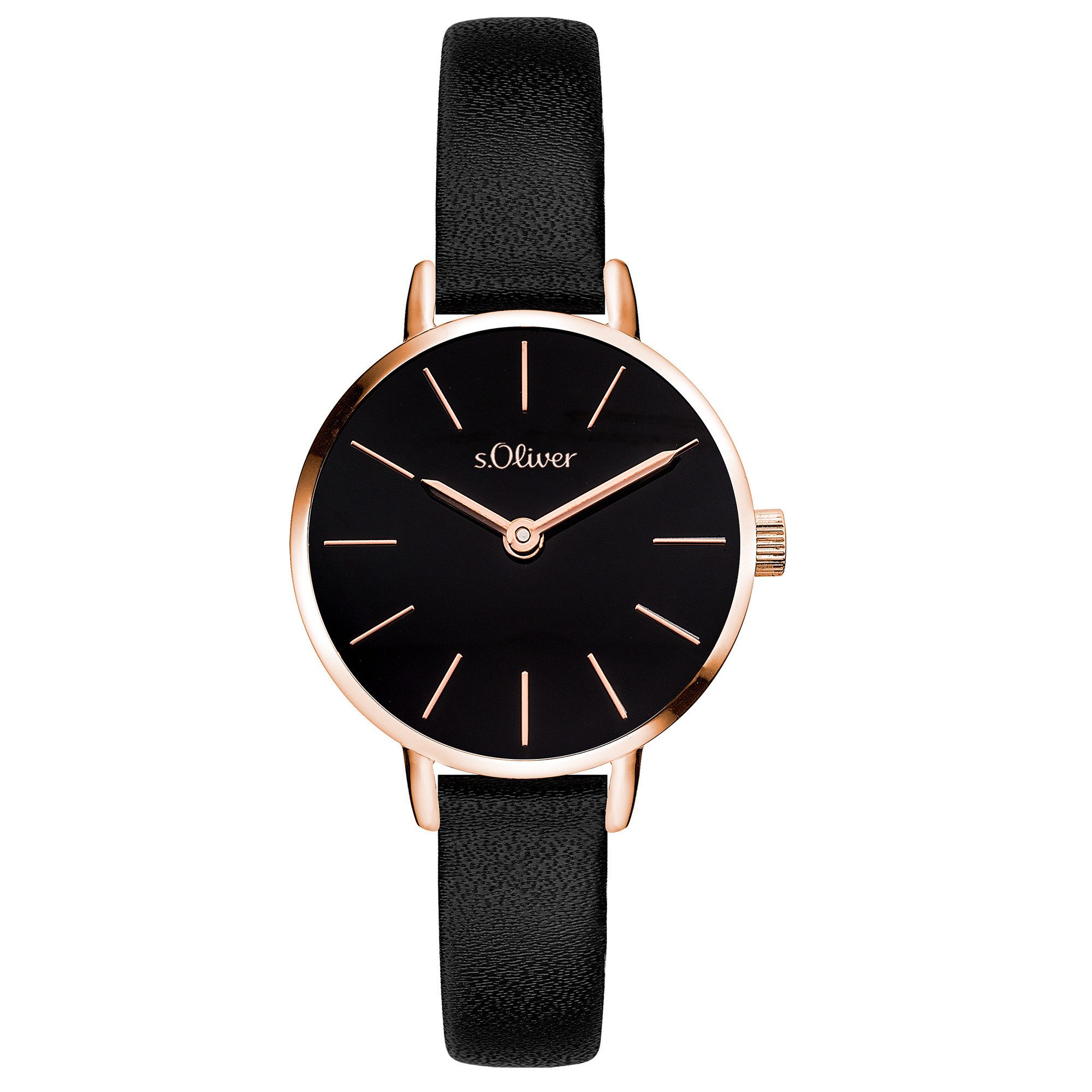 s.Oliver Quarzuhr Kunstleder