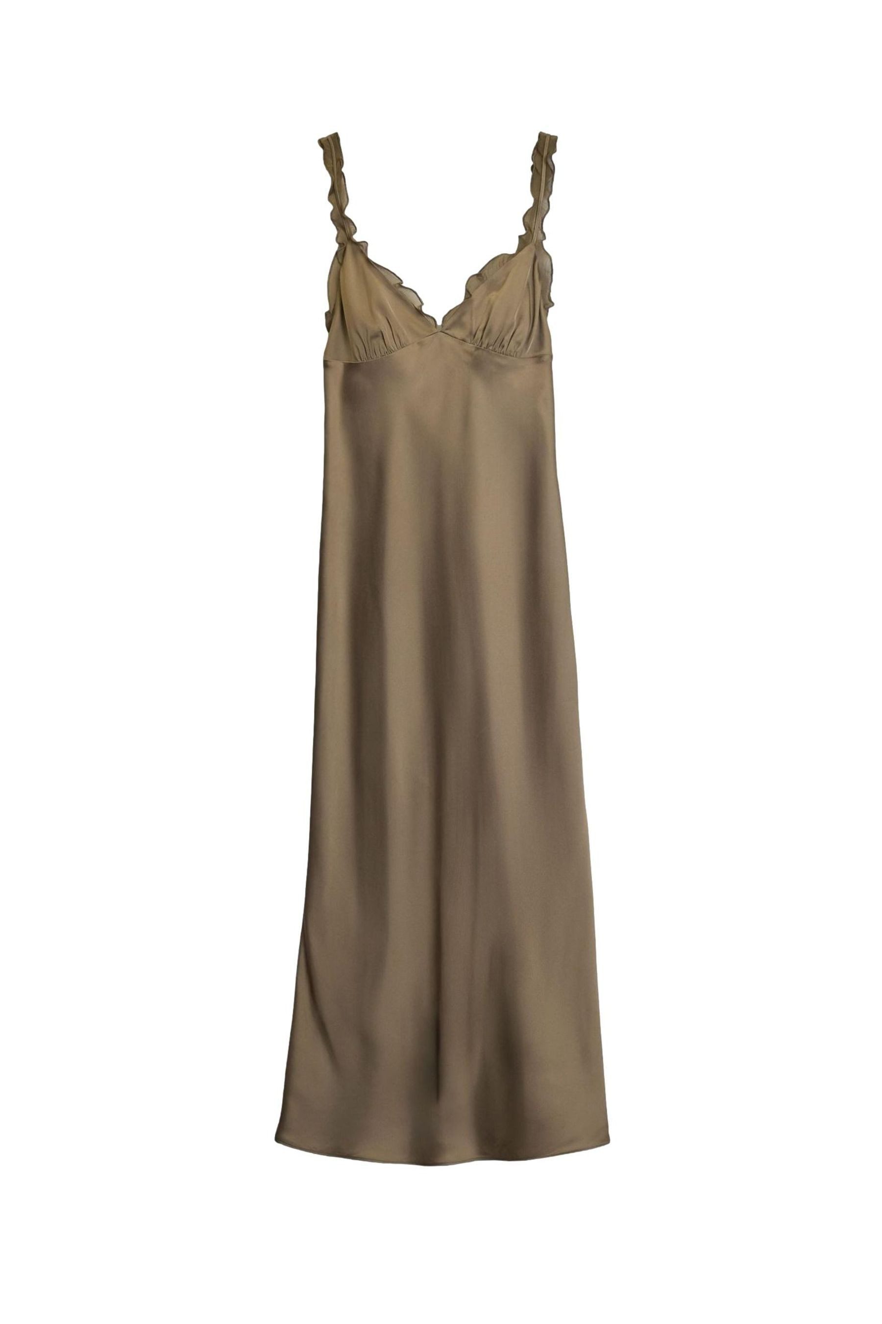 Bhoem Trägerkleid Festliches, rückenfreies Midi-Trägerkleid, Satin (1-tlg)