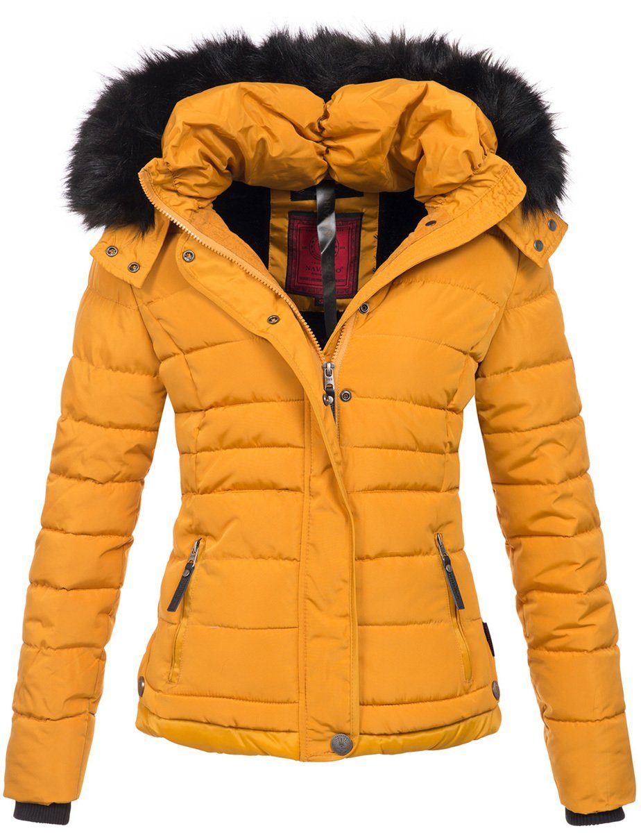 Navahoo Steppjacke Chloe hochwertige Winterjacke mit abnehmbarer Kapuze