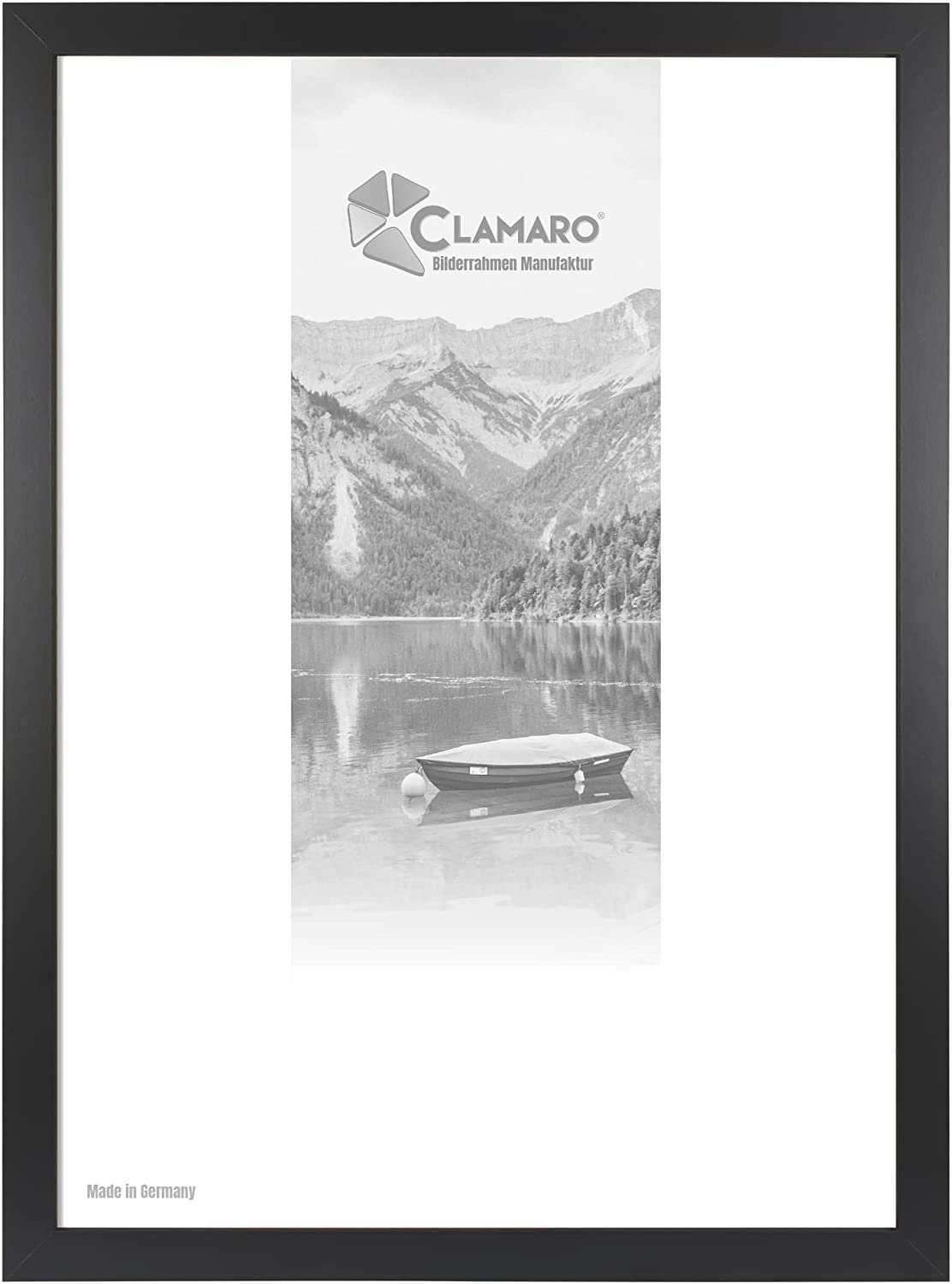 Clamaro Bilderrahmen Bilderrahmen Schwarz CLAMARO Collage nach Maß FSC® Holz Modern eckig 30x40 in Schwarz