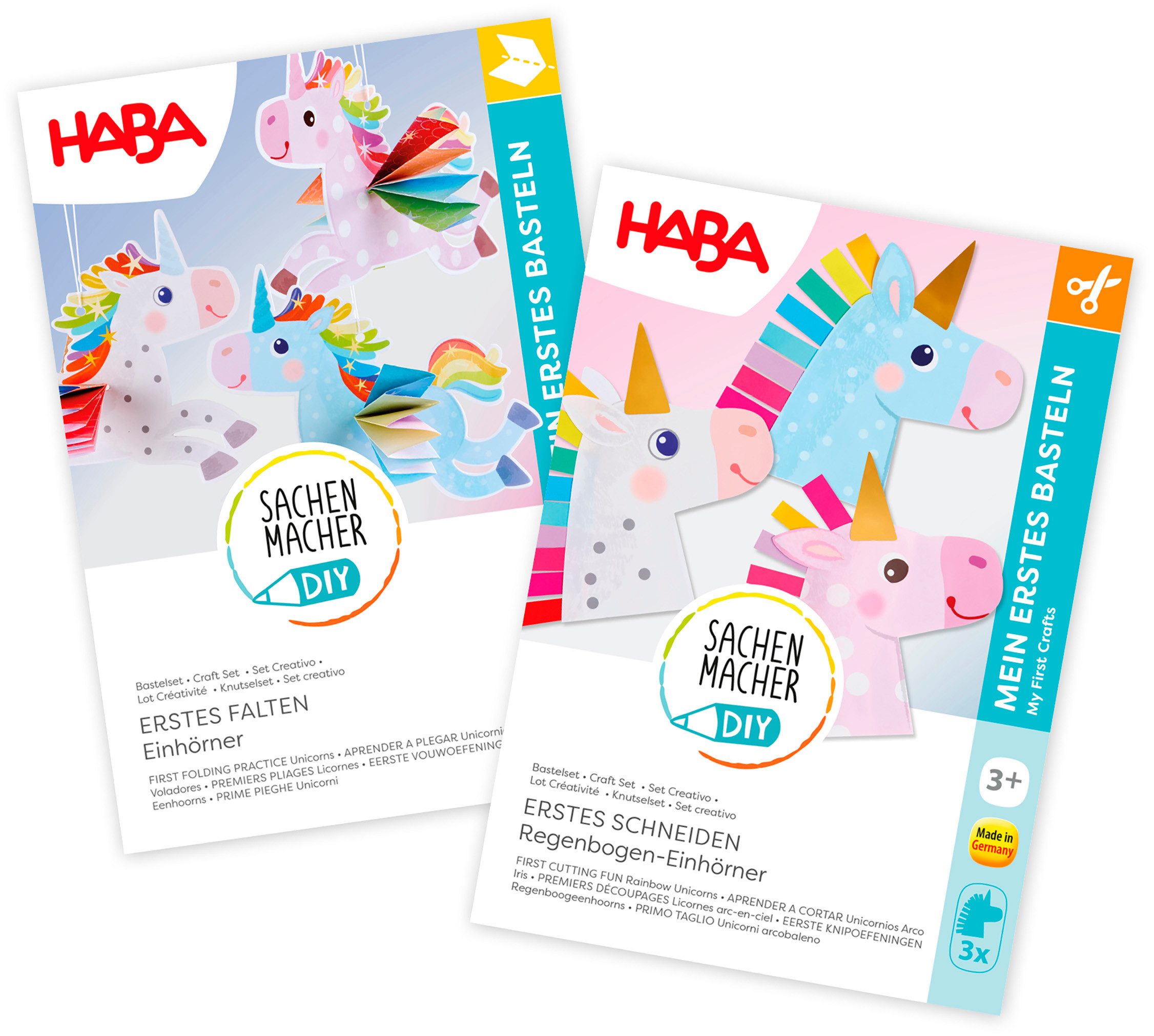 Haba Kreativset 2er Bastelsets Erstes Basteln Einhörner
