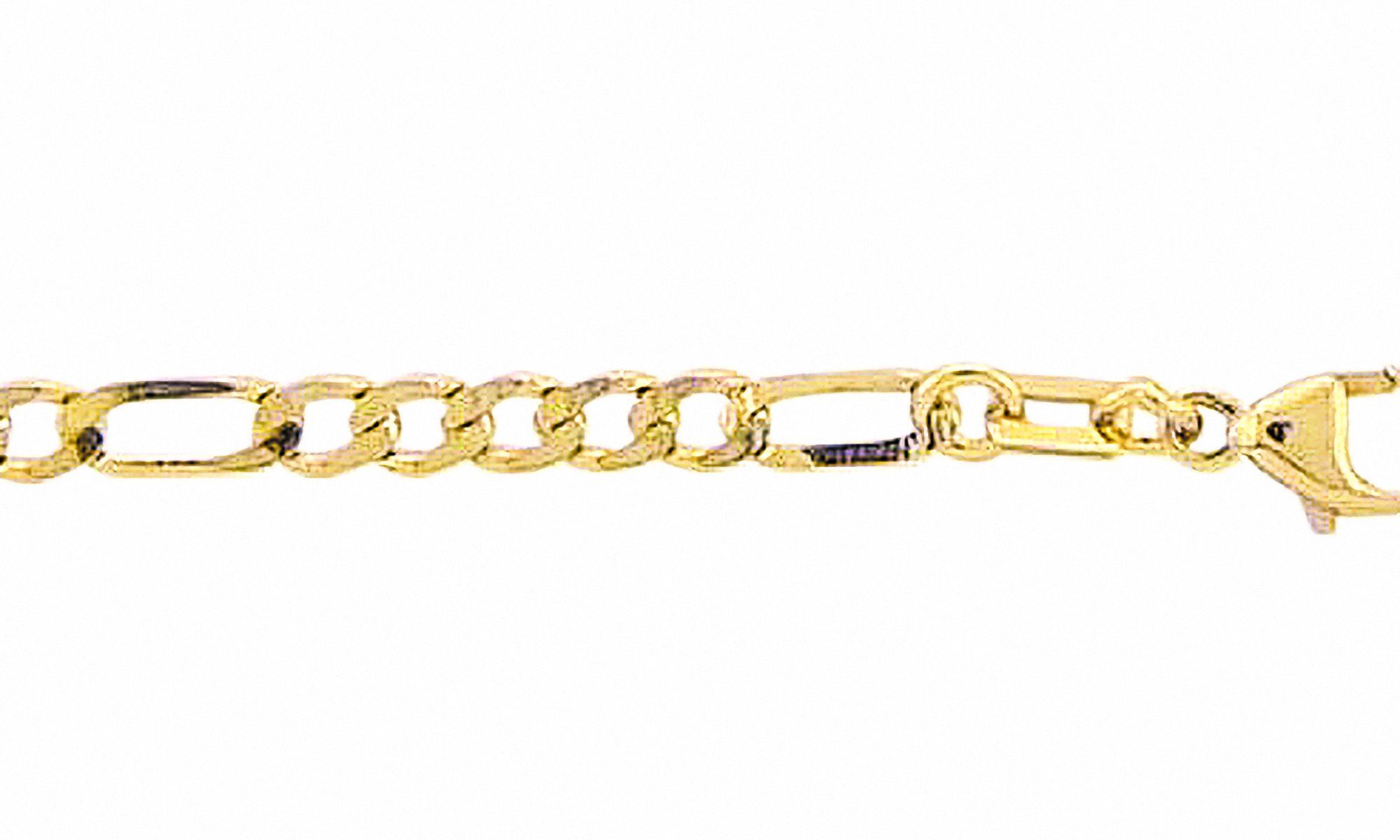 Adelia´s Goldarmband 333 Gold Figaro Armband 19 cm, 19 cm 333 Gold  Goldschmuck für Damen, Maße - Breite 3,3 mm - Ketten Stärke 0,8 mm - Länge  19 cm
