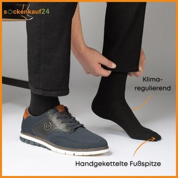 sockenkauf24 Gesundheitssocken »10 Paar Damen & Herren Socken 100% Baumwolle ohne Gummidruck« (10 x Schwarz, 39-42) und ohne Naht - 10600