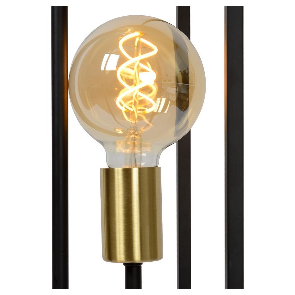 Stehlampe 3-flammig, Nein, Ruben keine Stehleuchte enthalten: Angabe, Leuchtmittel in Stehlampe, und click-licht Standlampe E27 warmweiss, Gold-Matt Schwarz