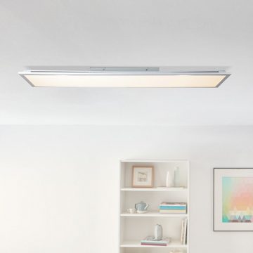 Lightbox LED Panel, CCT - über Fernbedienung, LED fest integriert, warmweiß - kaltweiß, dimmbares Aufbaupaneel 120x30cm, mit RGB Backlight, Metall/Kunststoff