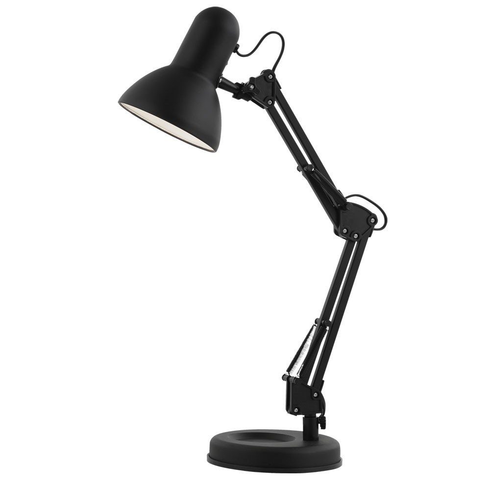 etc-shop LED Schreibtischlampe, Leuchtmittel nicht Leseleuchte Tischleuchte Tischlampe Metall, Schreibtischlampe schwarz inklusive