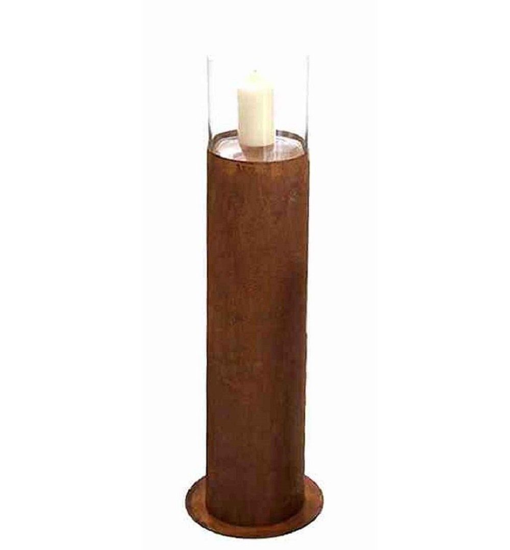 Windlicht Windlichtsäule, Laterne, rostige Säule 95 cm
