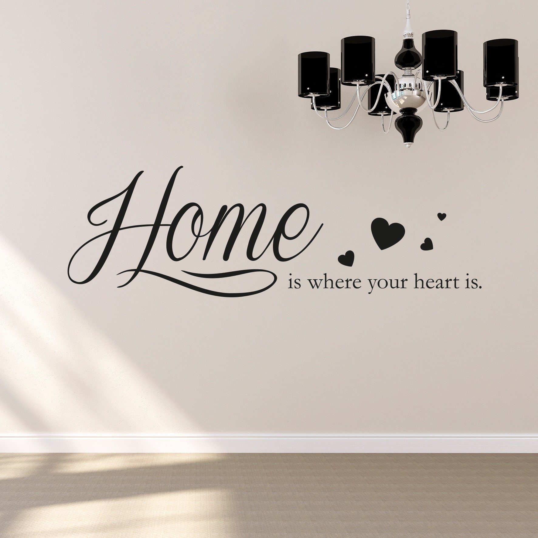 queence Wandtattoo Home is where your heart is, 120 x 30 cm | Wandtattoos