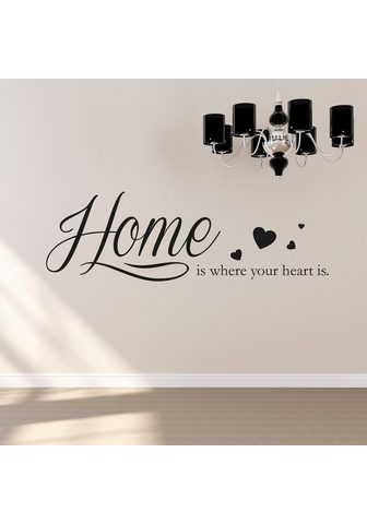 queence Wandtattoo »Home is where your heart i...