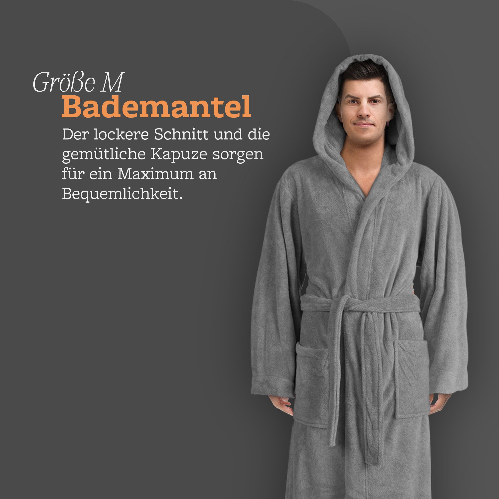 Bestlivings Herrenbademantel Hemmy Morgenmantel, Kapuze, Bindegürtel, Luxur günstig online kaufen