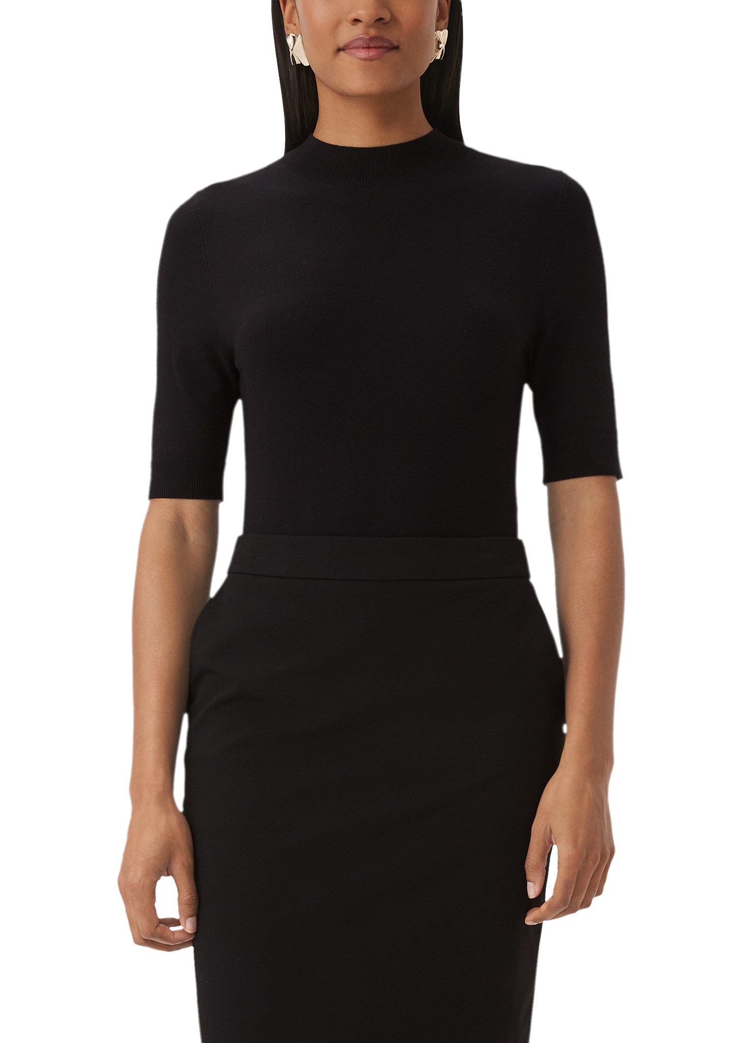 comma Strickpullover mit Turtleneck, halbarm günstig online kaufen