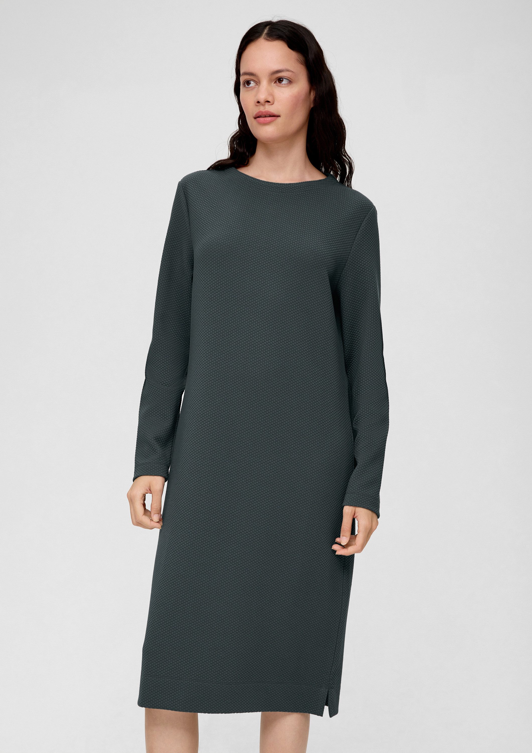 s.Oliver Midikleid Kleid Midikleid im Strukturmuster günstig online kaufen