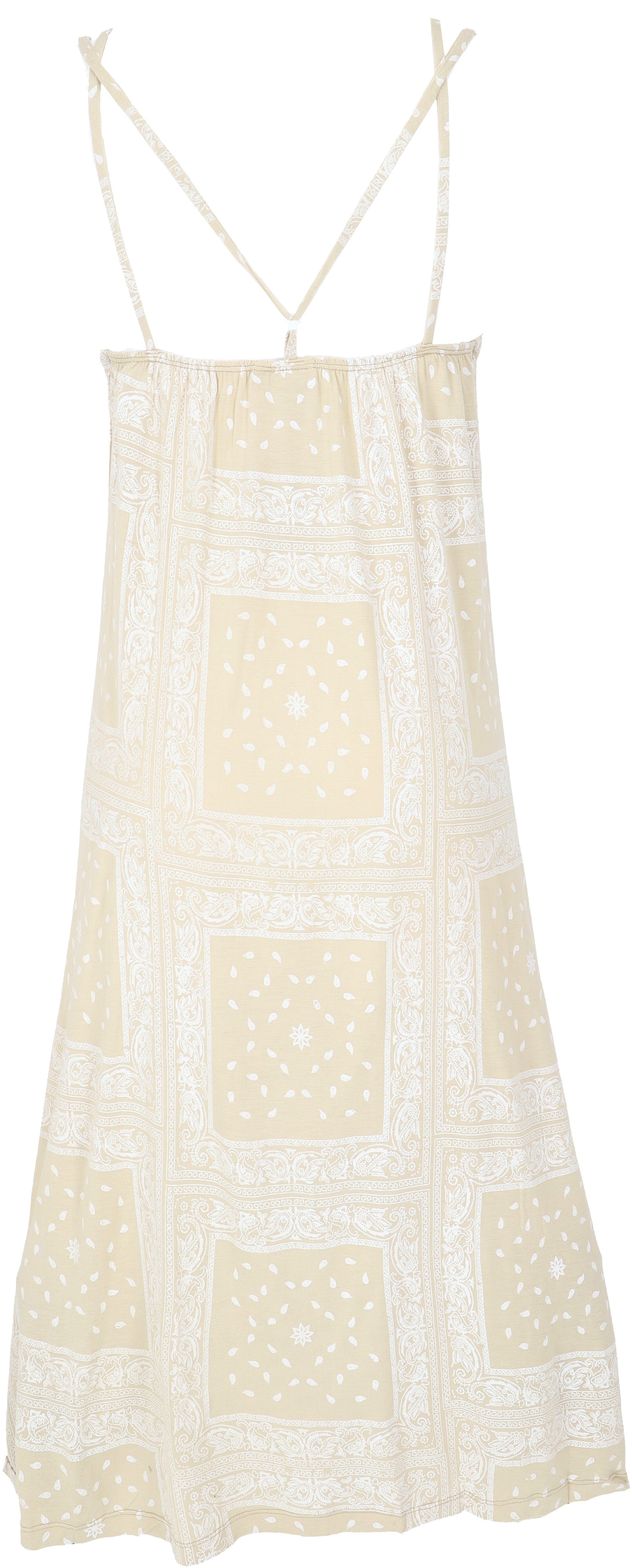Guru-Shop Midikleid Midikleid mit Patchworkdruck, Sommerkleid,.. günstig online kaufen