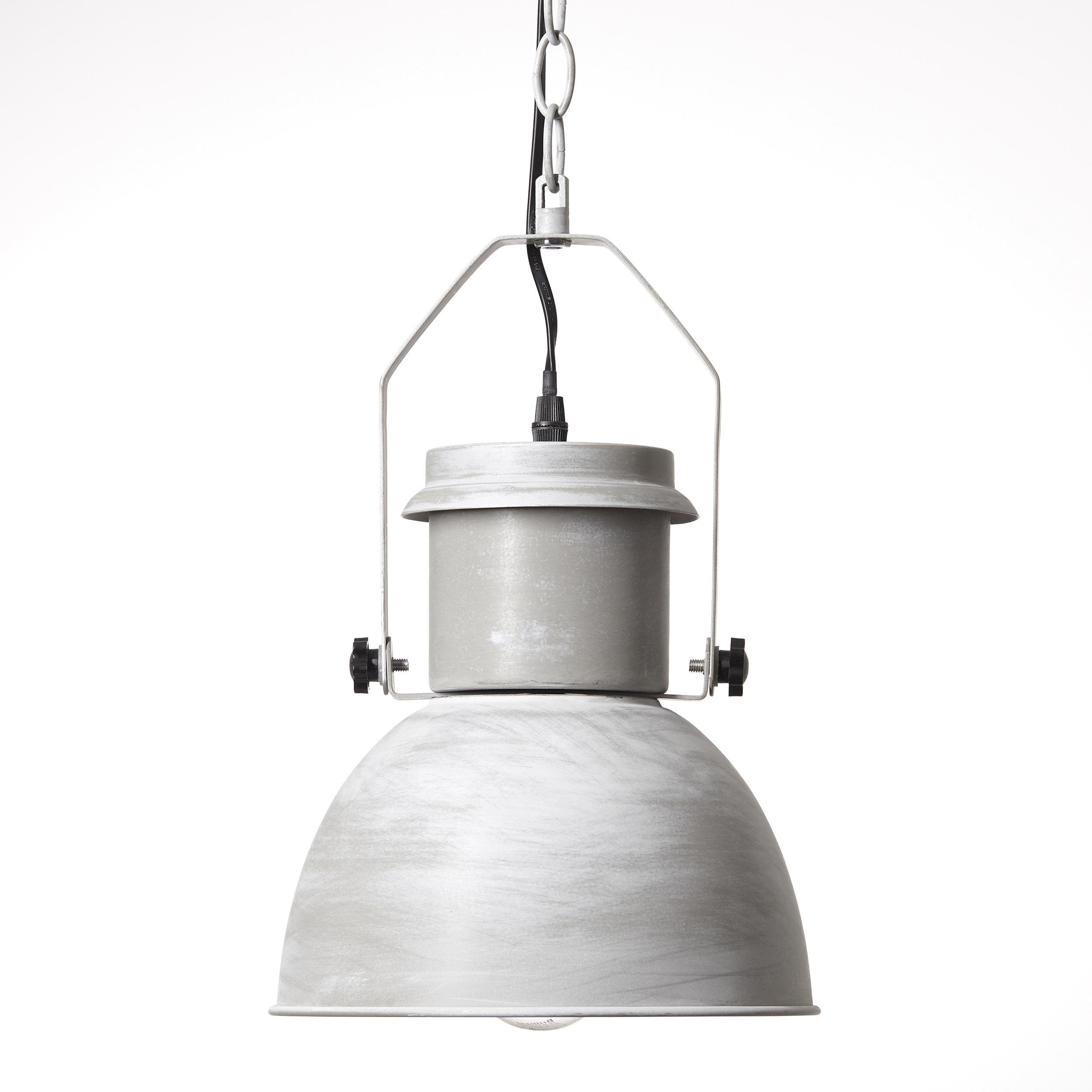 Brilliant Pendelleuchte SALFORD, ohne Leuchtmittel, 124 cm Höhe, Ø 23 cm, E27, Metall, grau/betonfarben
