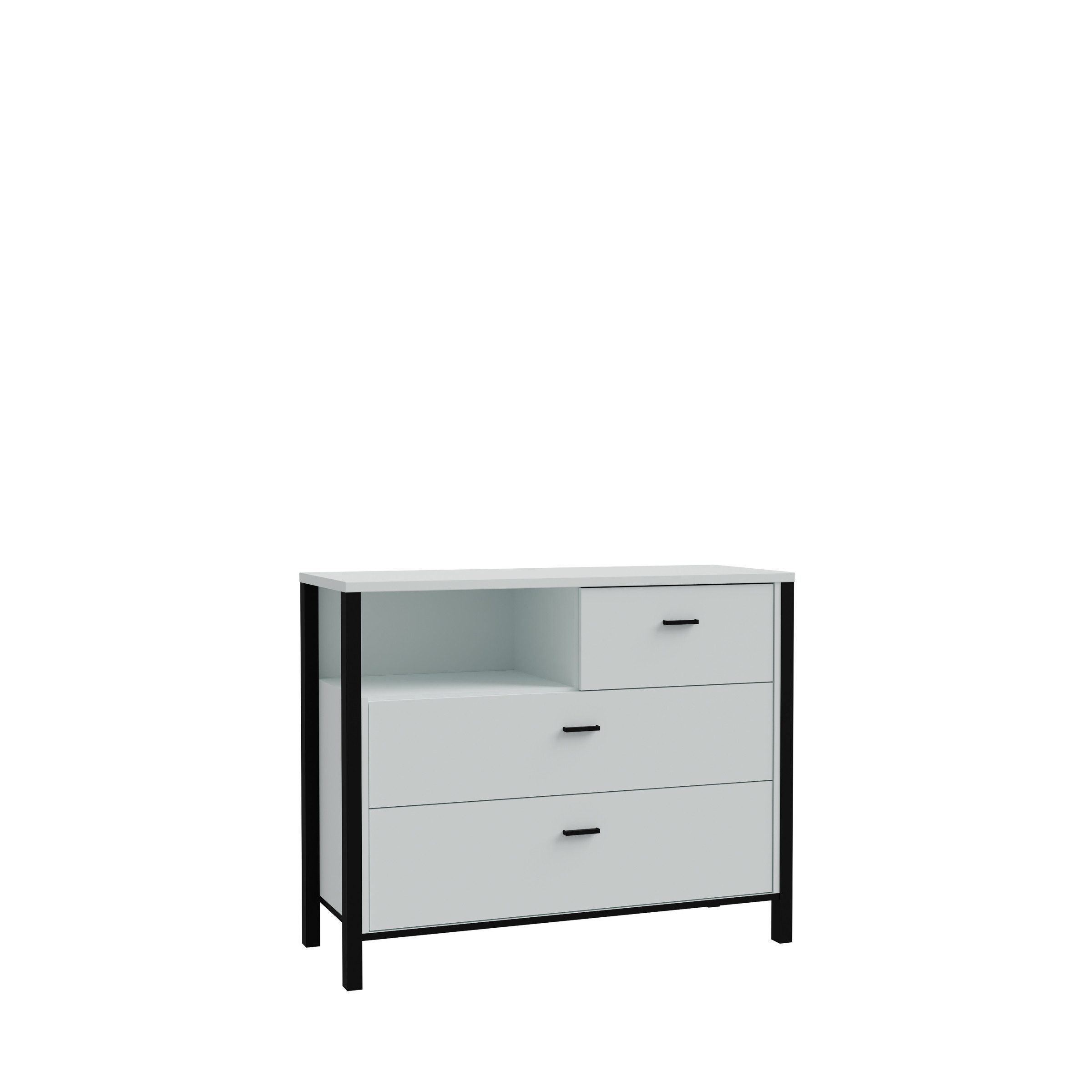 FORTE Schubkastenkommode in Secret grey - 104,8x85,1x40,2cm (BxHxT)