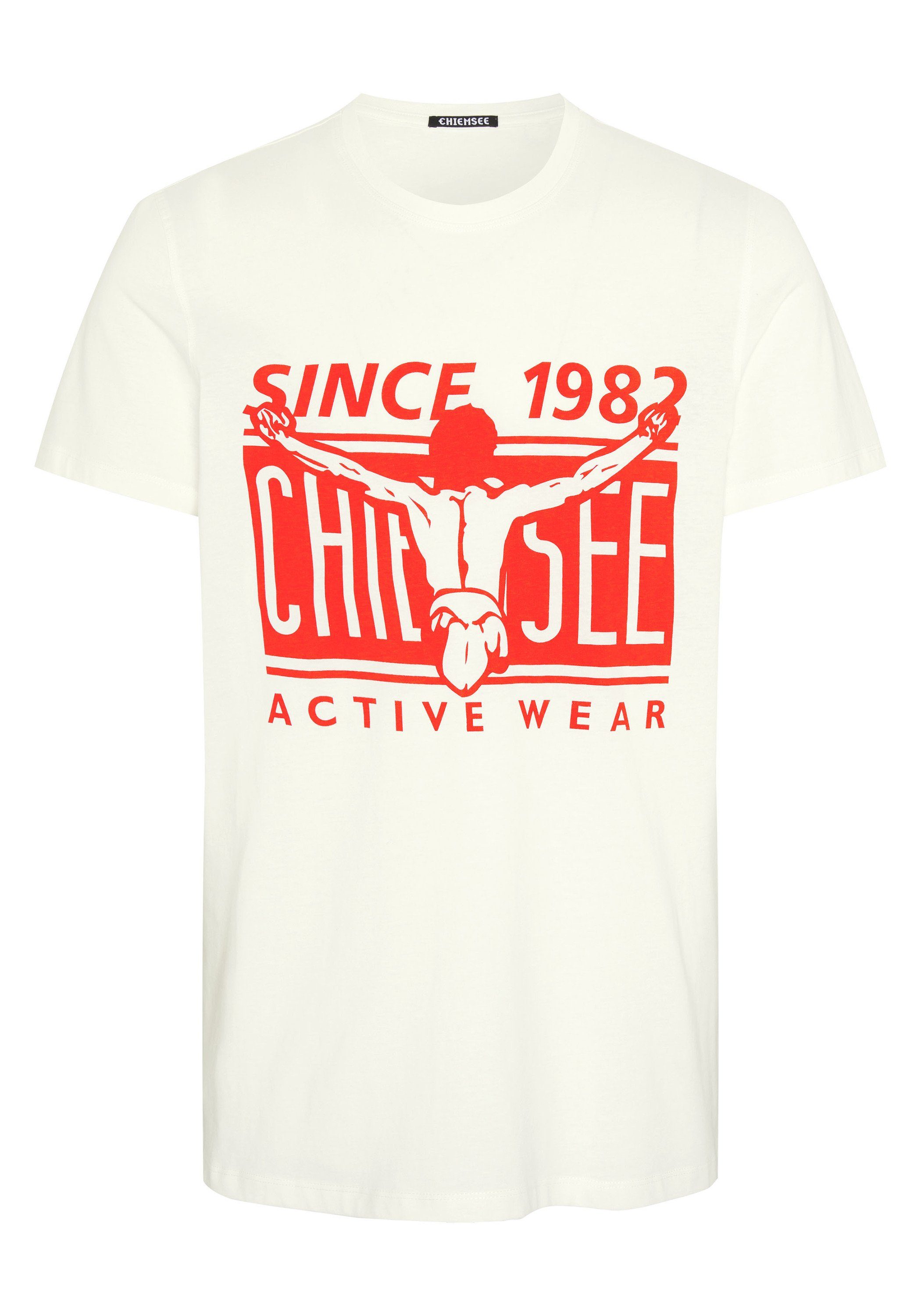 Chiemsee Print-Shirt T-Shirt aus Baumwolle in Two-Tone-Optik 1 Star White