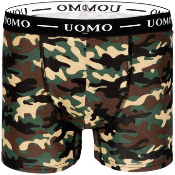 TEXEMP Boxershorts 6er Pack Boxershorts Retroshorts Baumwolle Unterwäsche Unterhosen Tarn (Packung, 6er-Pack) Uomo