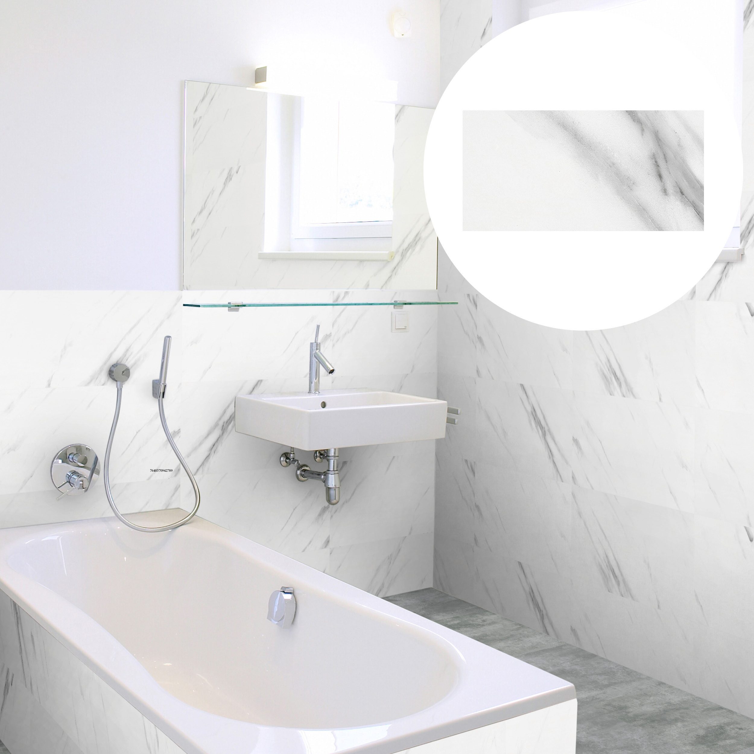 Revet Wandpaneel Wandfliese Kunststoff - wasserfest, kratzfest, alte Fliesen überkleben, BxL: 30x60 cm, 0,18 qm, (Packung mit 2,16 m², 12-tlg., Versandkostenfreie Lieferung) Wandverkleidung im Fliesendesign, wasserfest, pflegeleicht