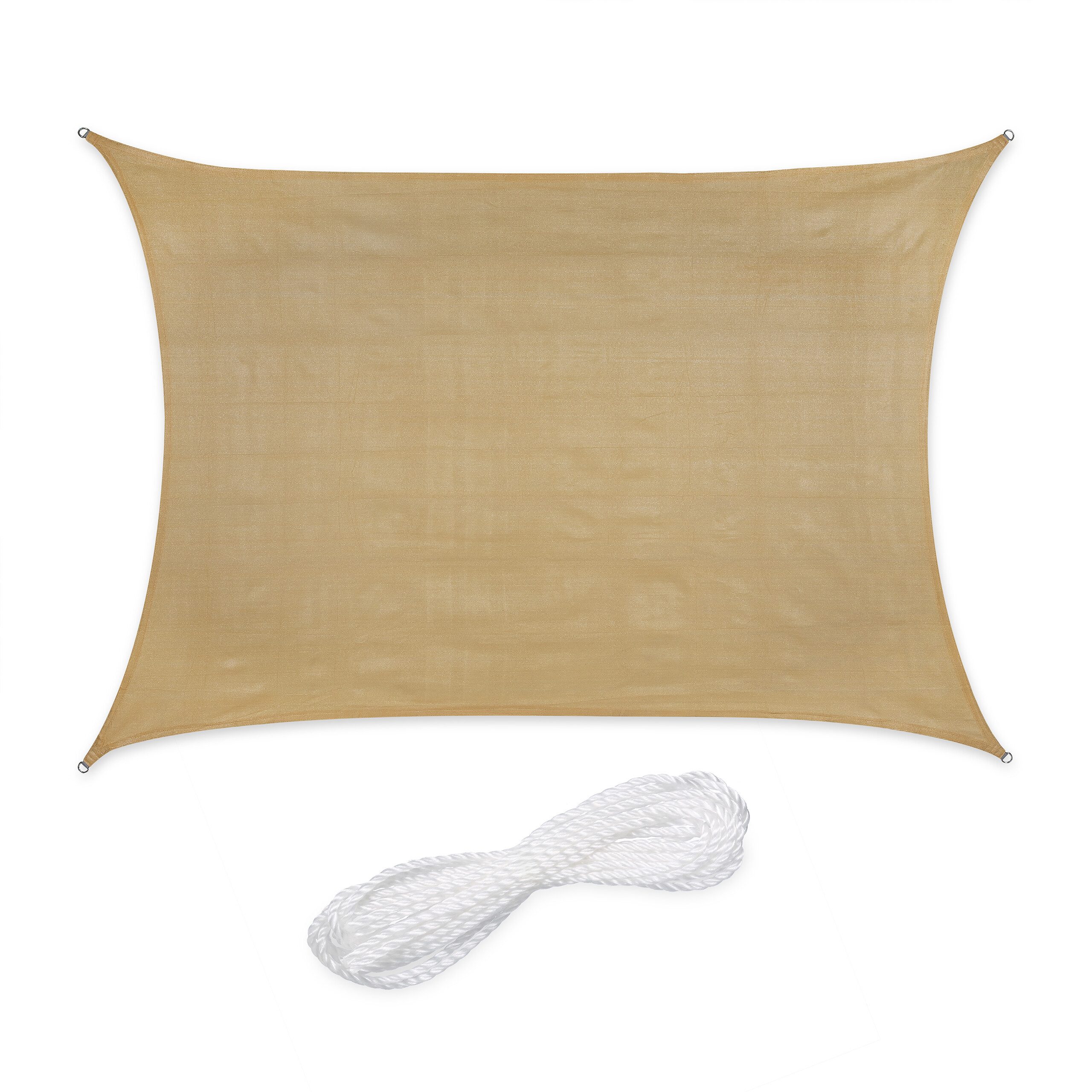 relaxdays Sonnensegel Rechteckiges Sonnensegel HDPE, (1-tlg), günstig online kaufen