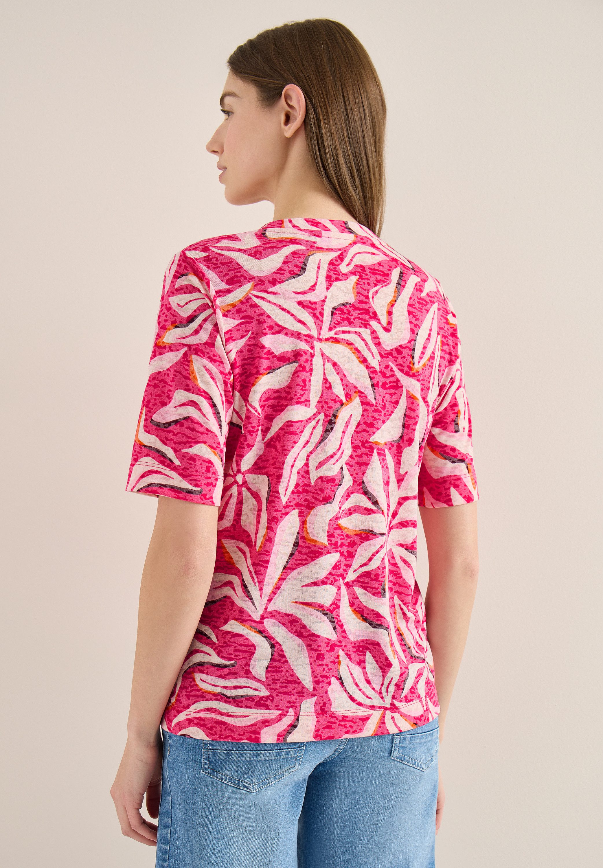 CECIL Rundhalsshirt mit Blumenprint günstig online kaufen