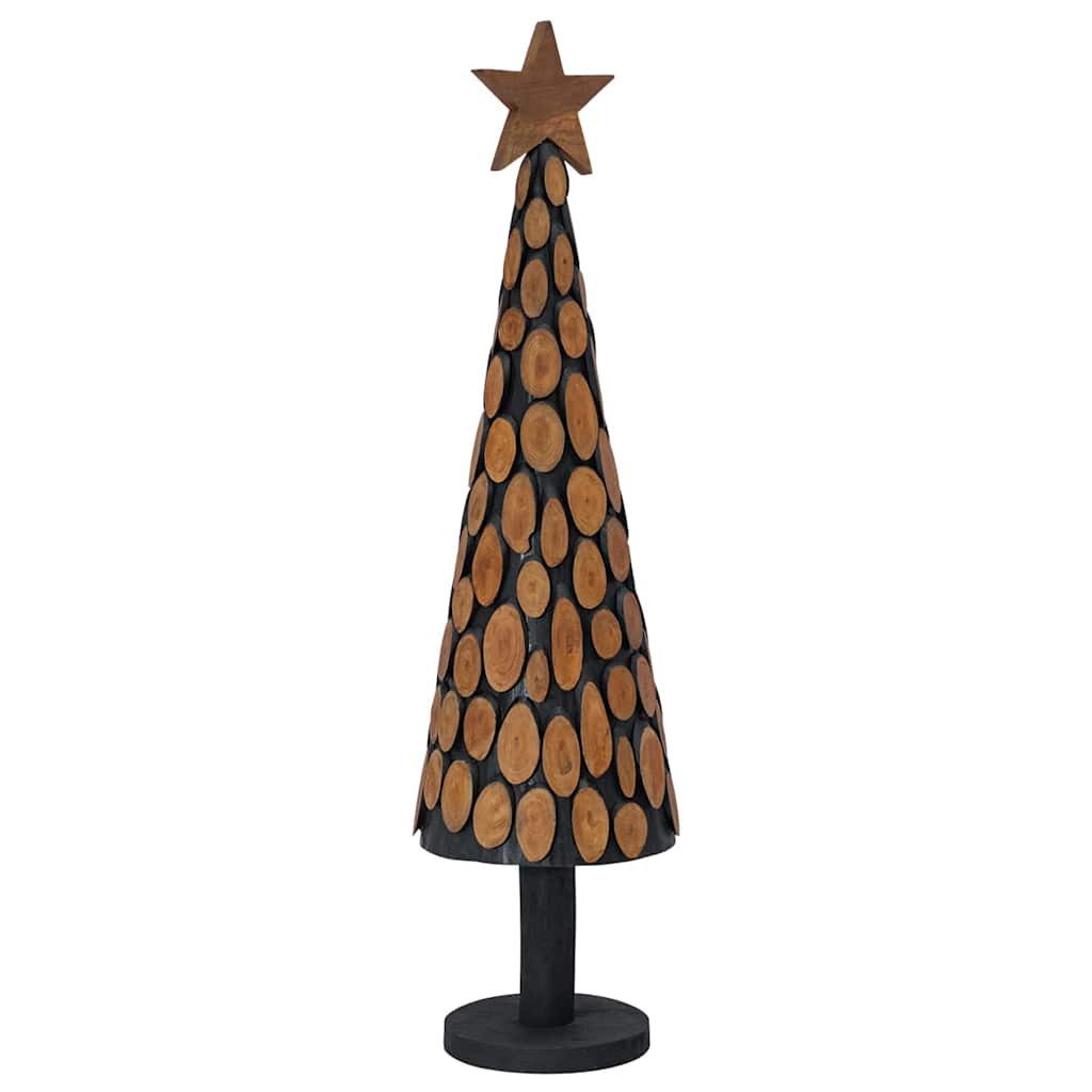 vidaXL Künstlicher Weihnachtsbaum Weihnachtsbaum mit Ständer Braun 120 cm Massivholz