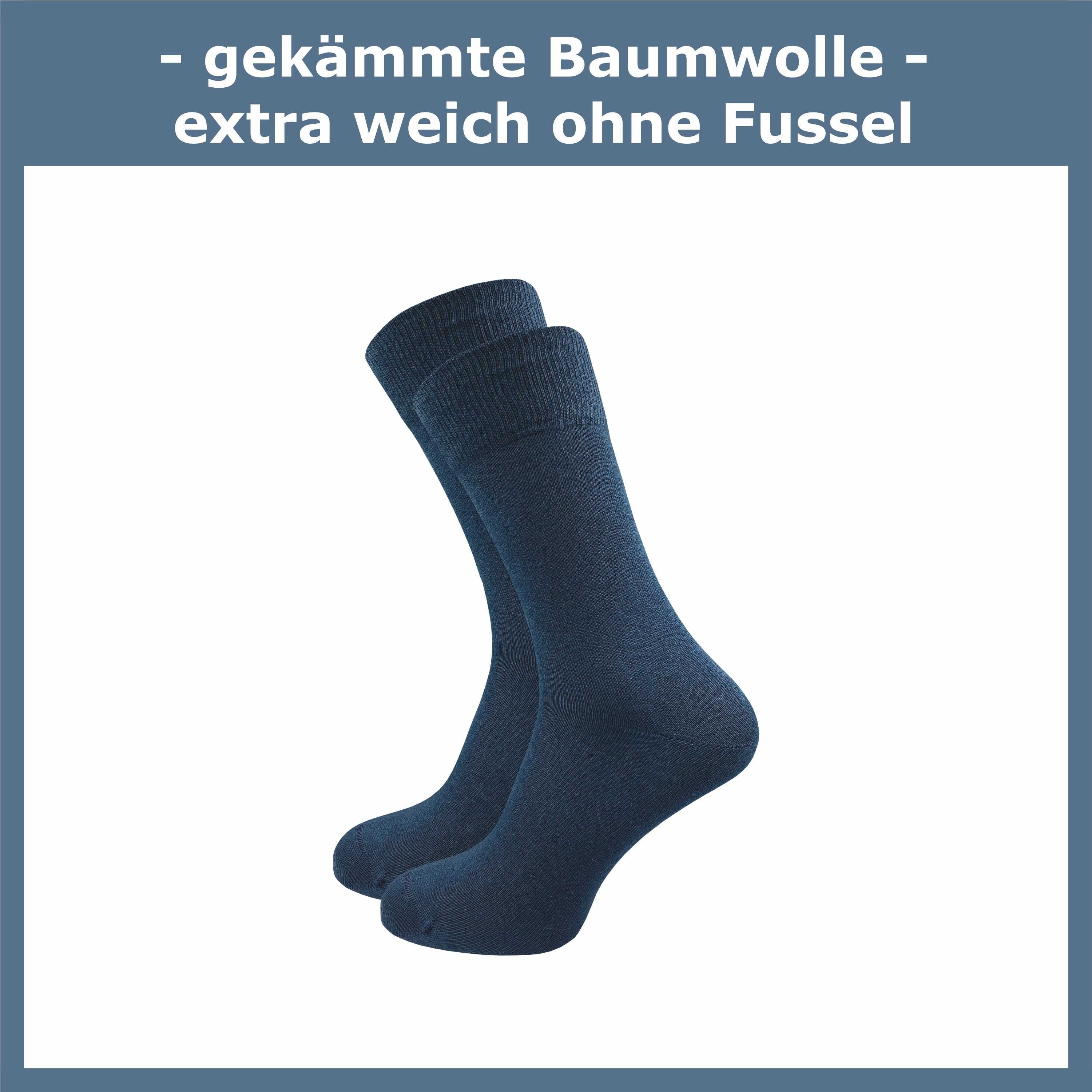 anspruchsvollen Basicsocken den Damen braun ohne drückende GAWILO für & (10 Paar) Naht Baumwolle für grau, schwarz, Socken in aus und Herren blau Alltag hochwertiger