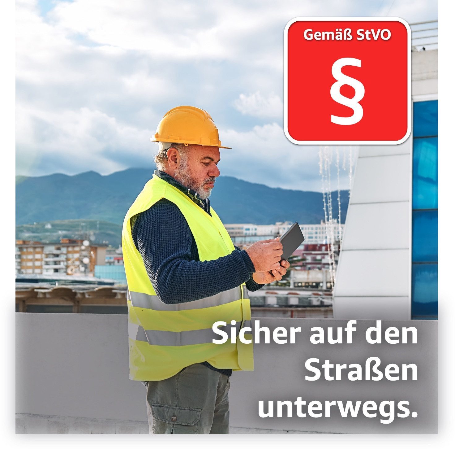 POWR Car Warnweste 4X Warnwesten Auto 2026: Sicherheitsweste ISO20471 (4er Set, 2-tlg., 4-teilig)