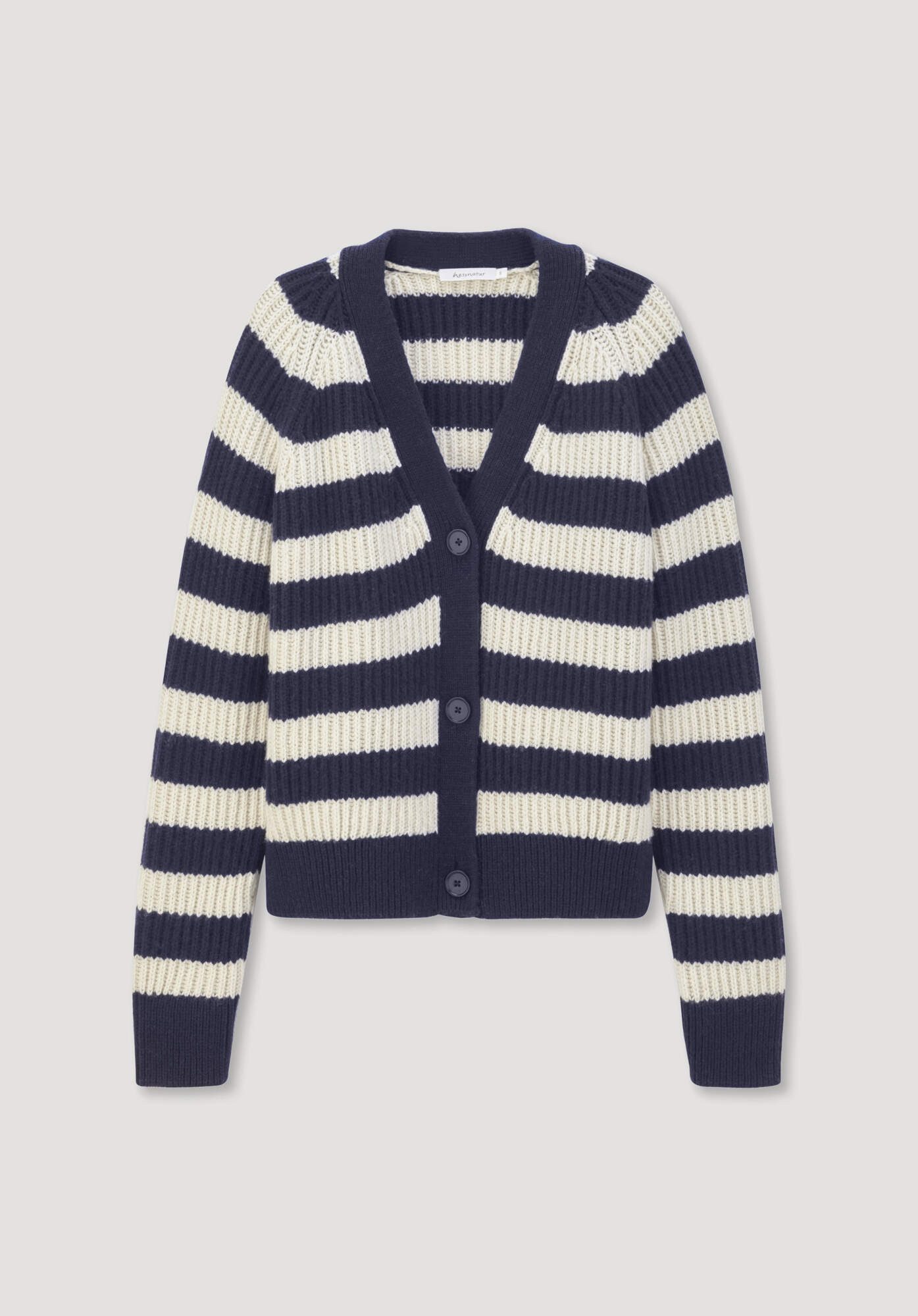 Hessnatur Strickjacke aus Bio-Merinowolle mit Bio-Baumwolle (1-tlg)