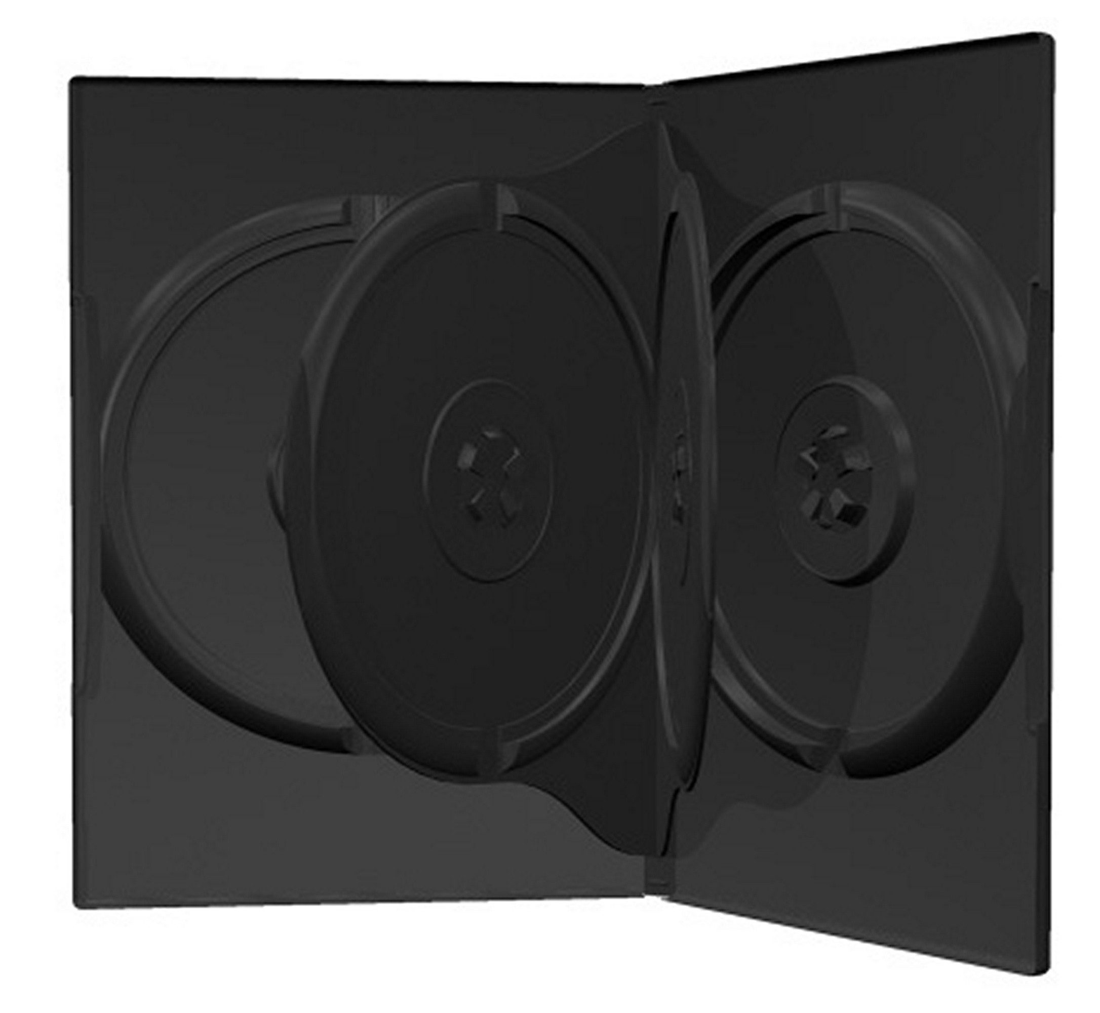 Mediarange DVD-Hülle 10 DVD CD Hüllen 4fach 4er-DVD-Box schwarz