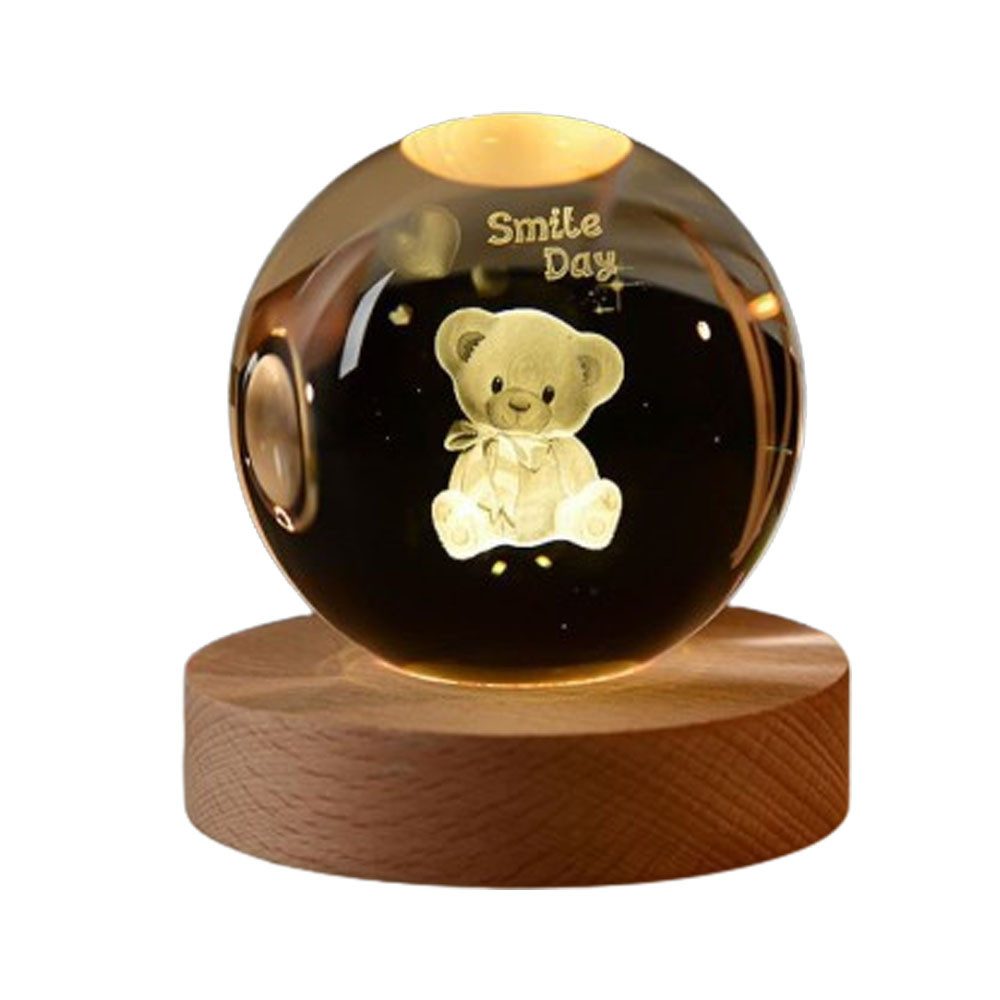 Nachtlicht Kristall 3D Nachtlicht für Kinder Mädchen und Jungen, Geschenk